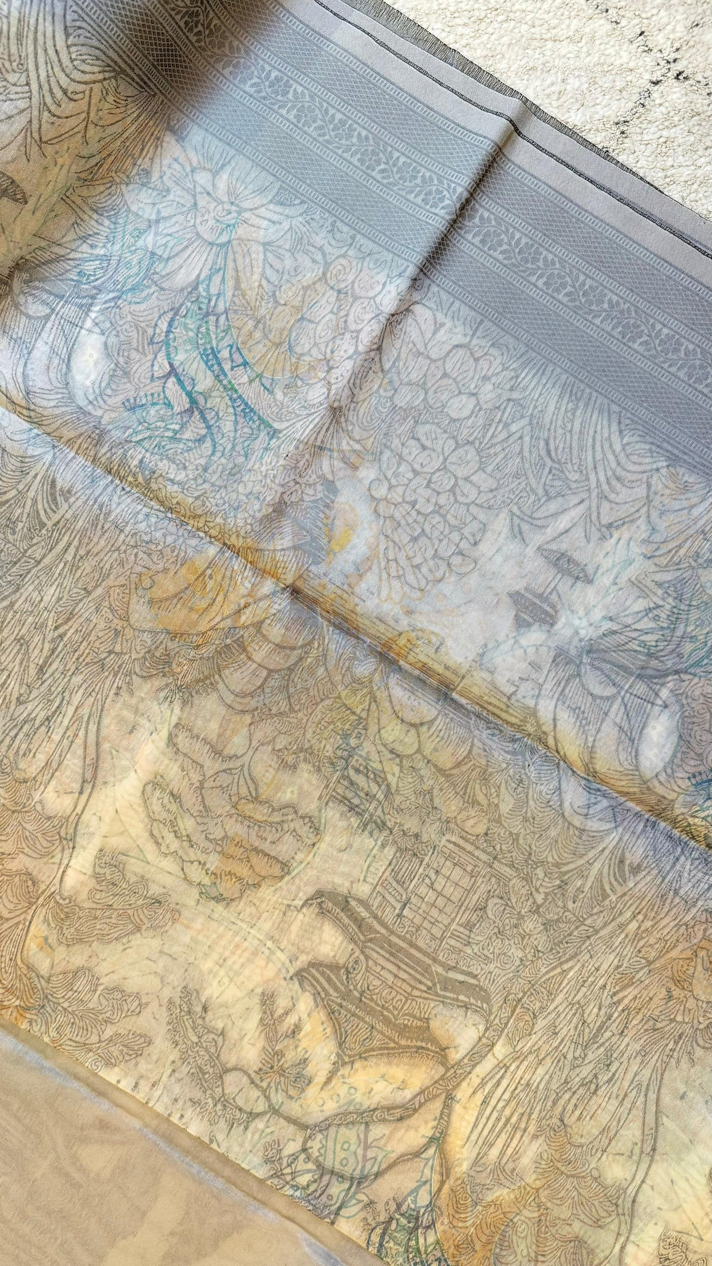 Women Organza Pencil Art Saree
