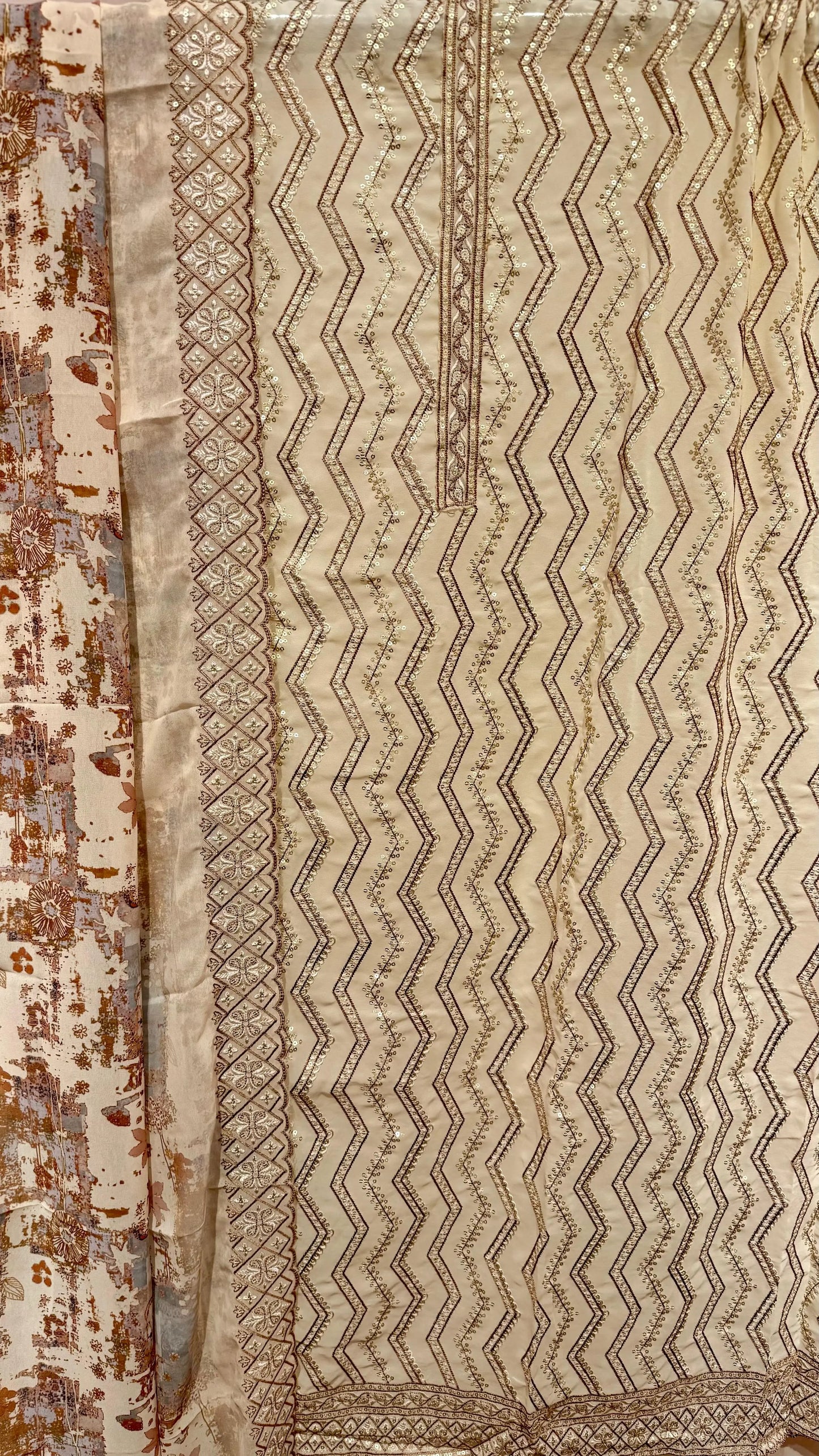 Women Georgette Embellished Suit Dress Material Reyshaa