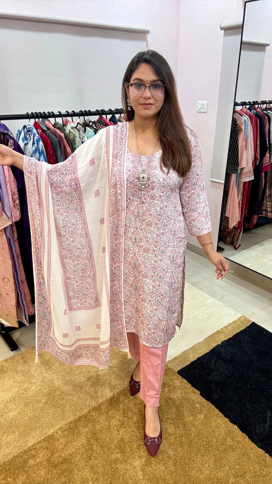 Women Mul Cotton Printed Suit Dress Material