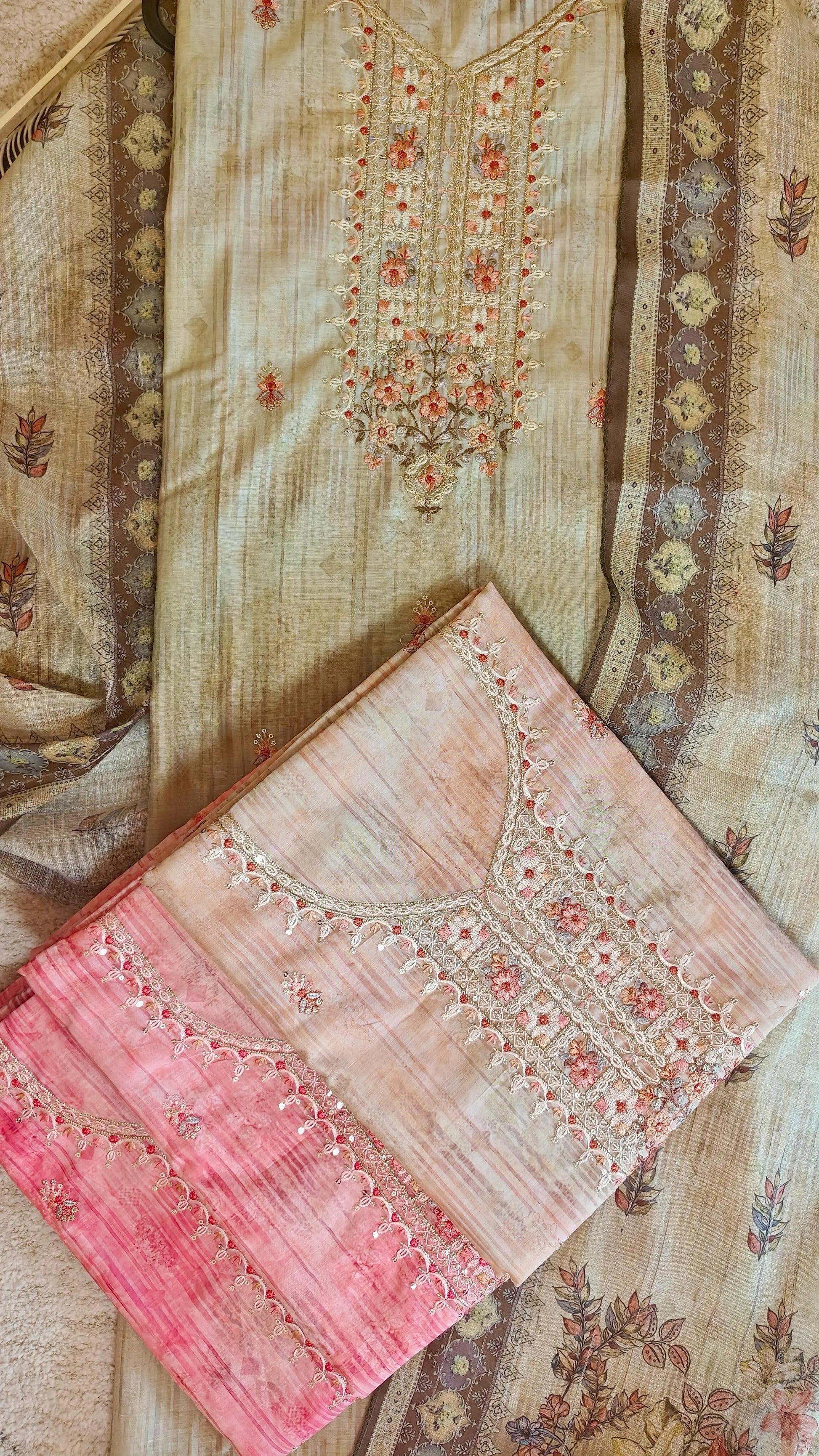 Women Maheshwari All Over Embroidered Suit Dress Material Reyshaa