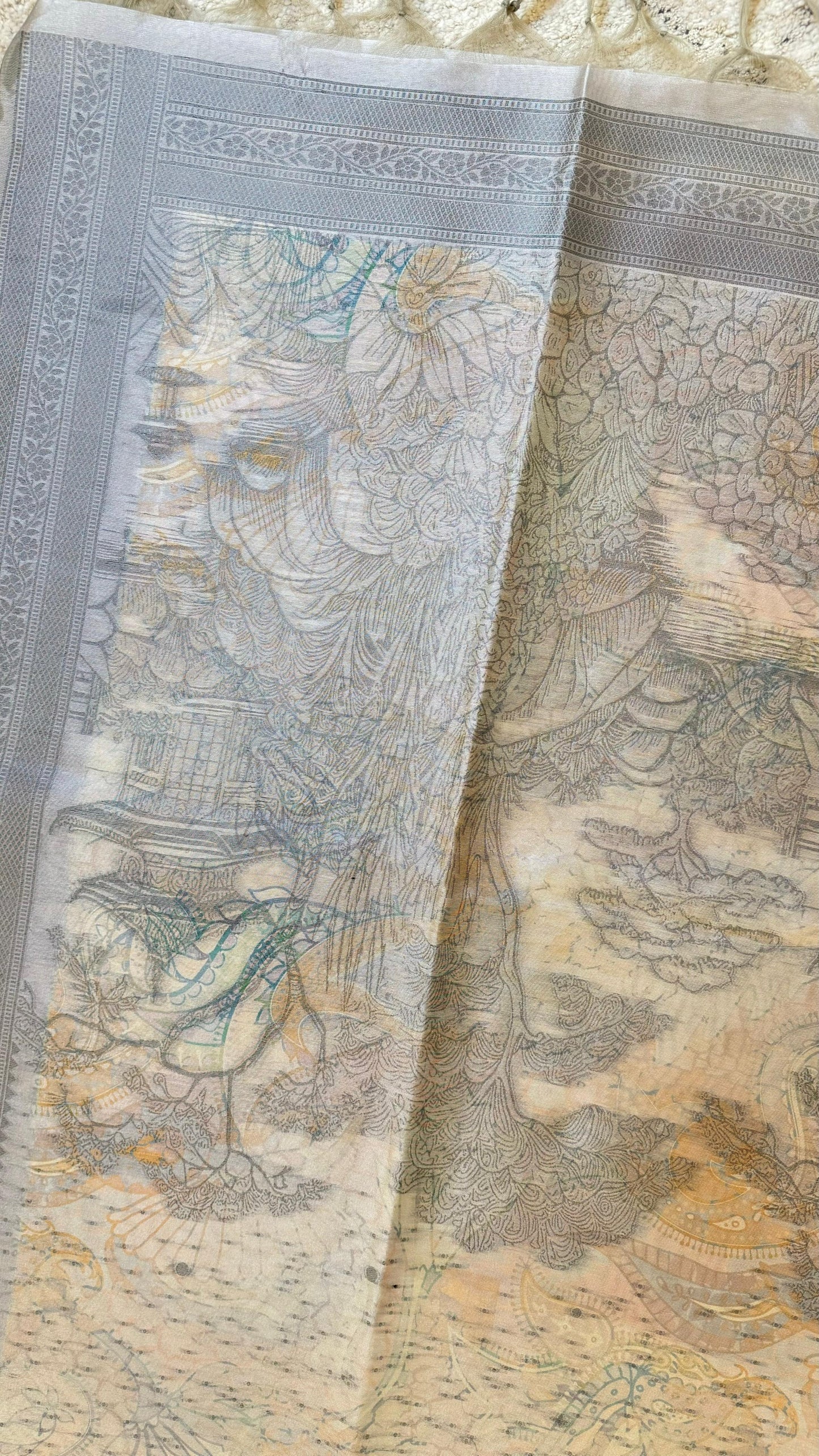 Women Organza Pencil Art Saree