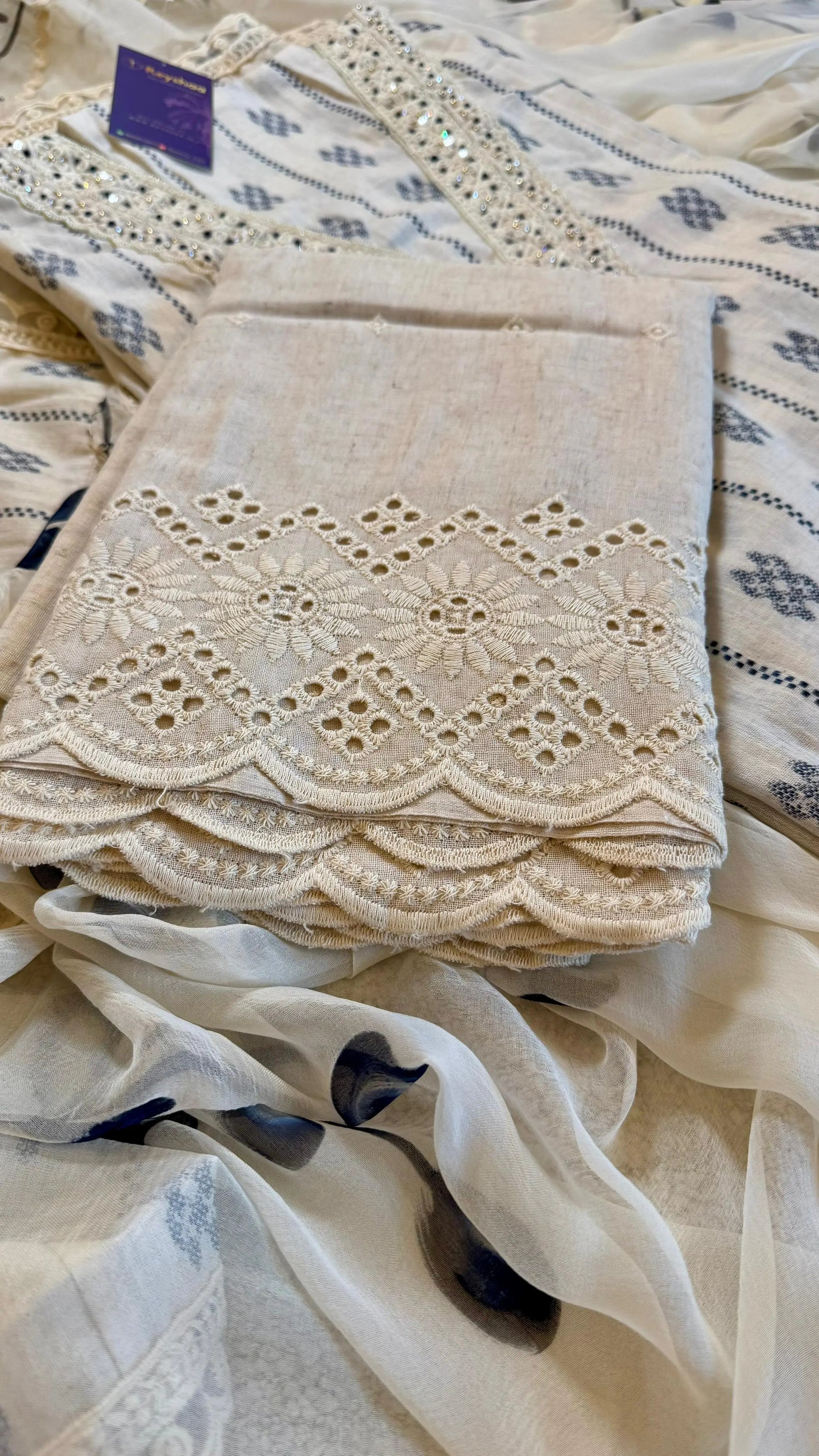 Women South Cotton Weaved Suit Dress Material Reyshaa