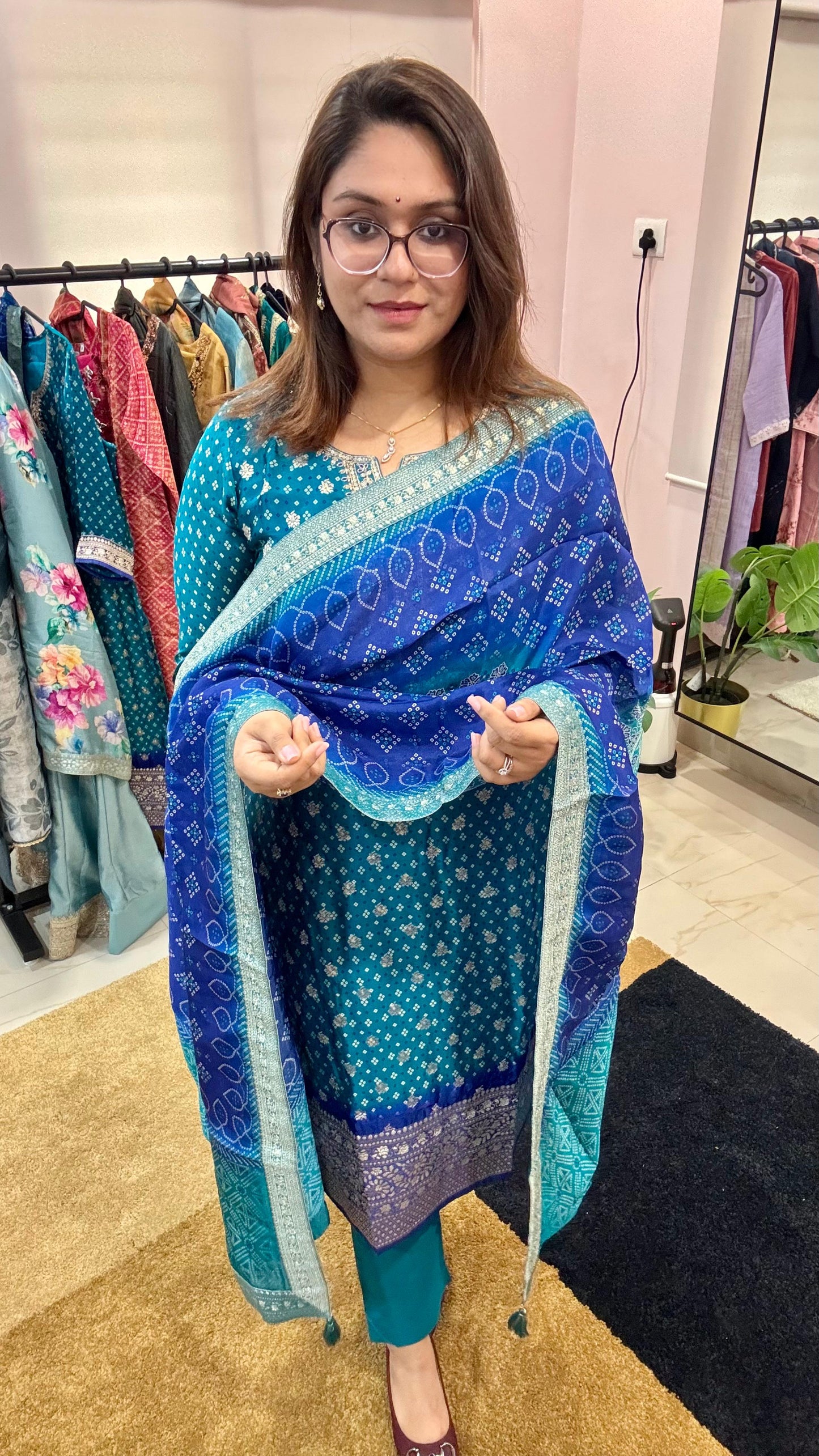 Women Gajji Silk Readymade Suit Set