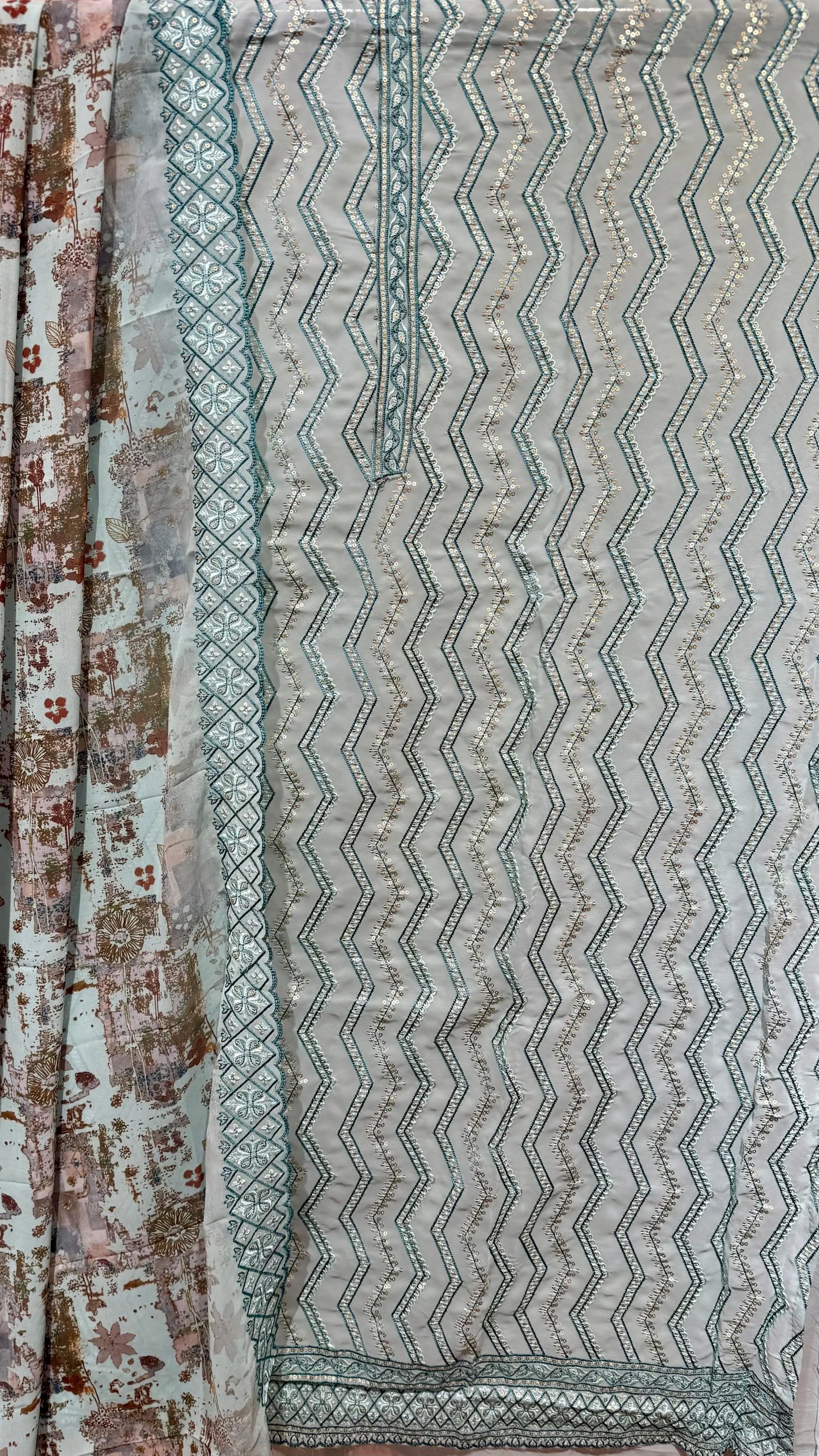 Women Georgette Embellished Suit Dress Material Reyshaa