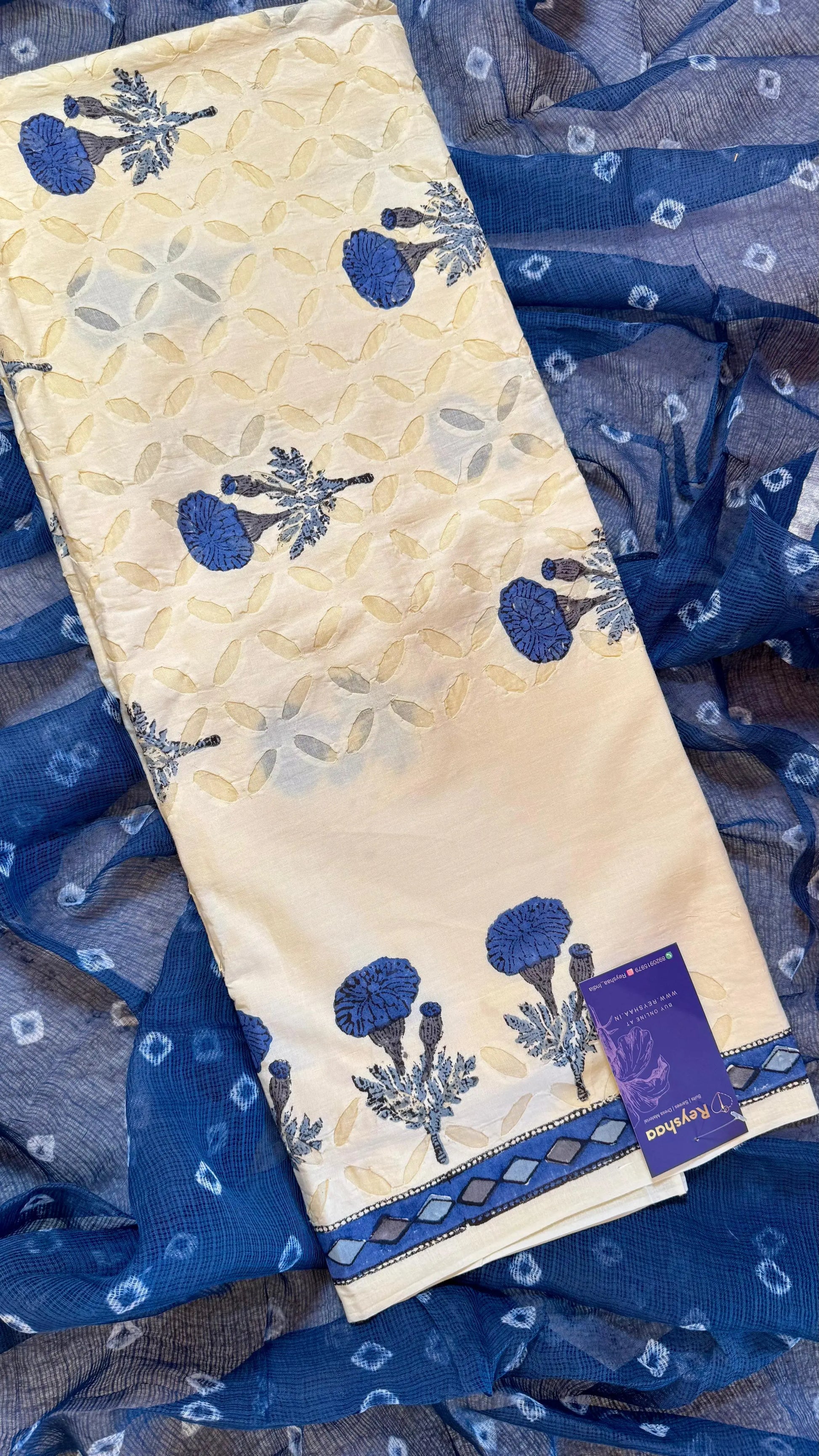 Women Pure Cotton Kutchi Cutwork Suit Dress Material Reyshaa