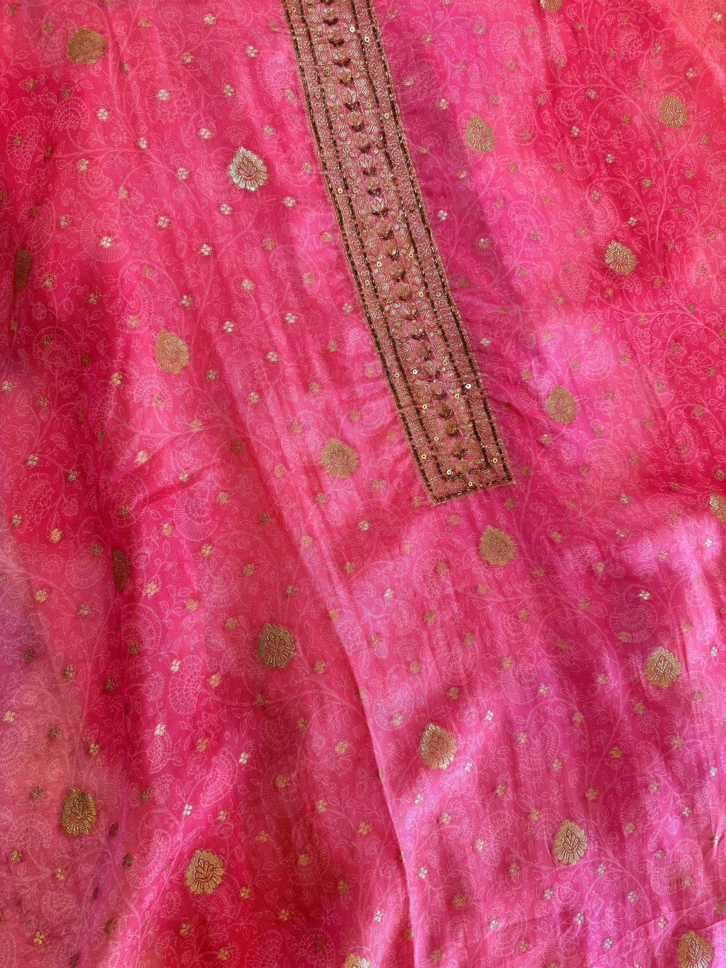 Women Organza Silk Banarasi Suit Dress Material