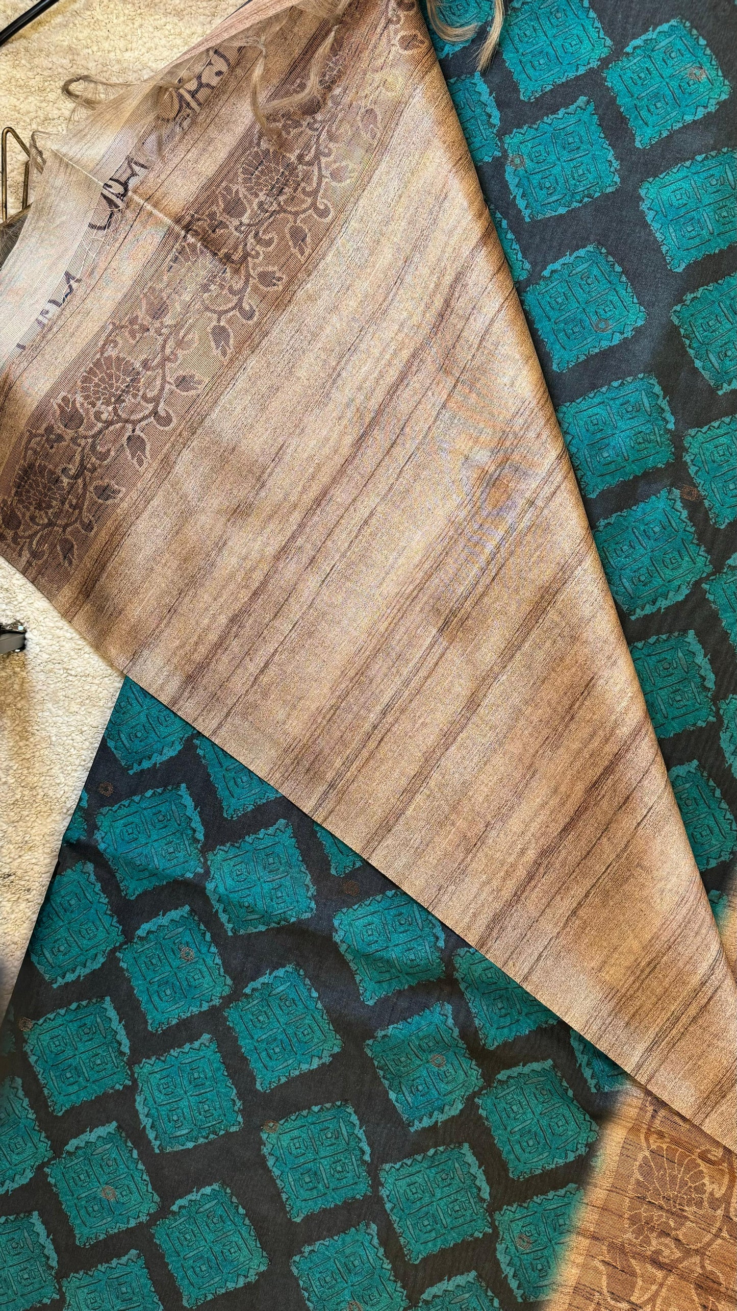 Women Bangalore Silk Boota Madhubani Saree