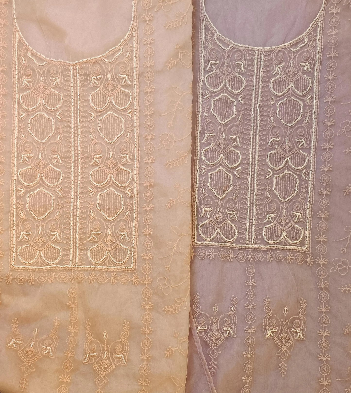 Women Organza Thread Embroidery Suit Dress Material Reyshaa