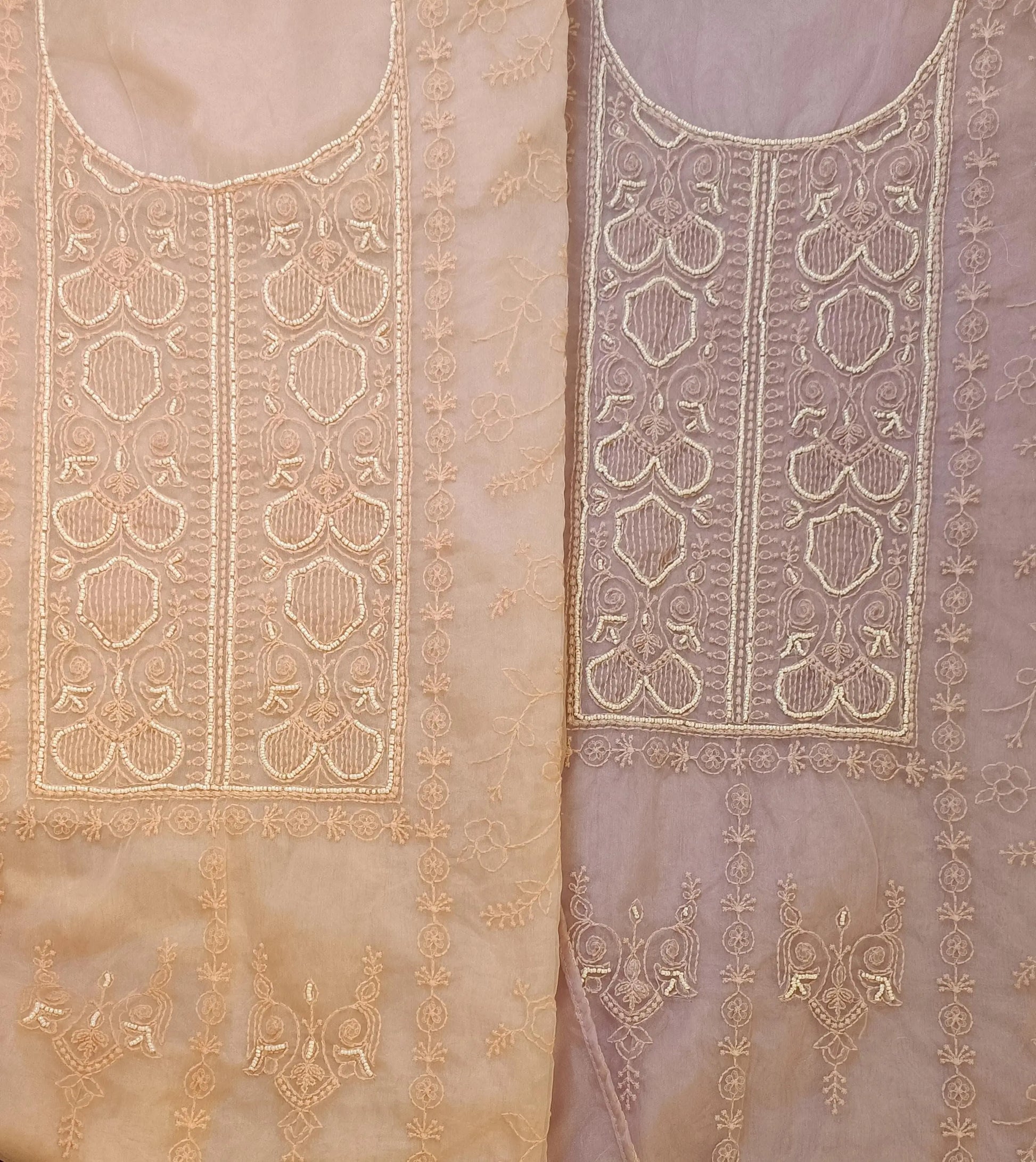 Women Organza Thread Embroidery Suit Dress Material Reyshaa