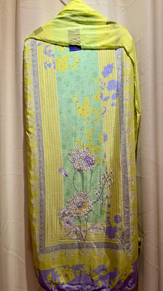 Women Muslin Cotton French Knot Embroidery Suit Dress Material Reyshaa