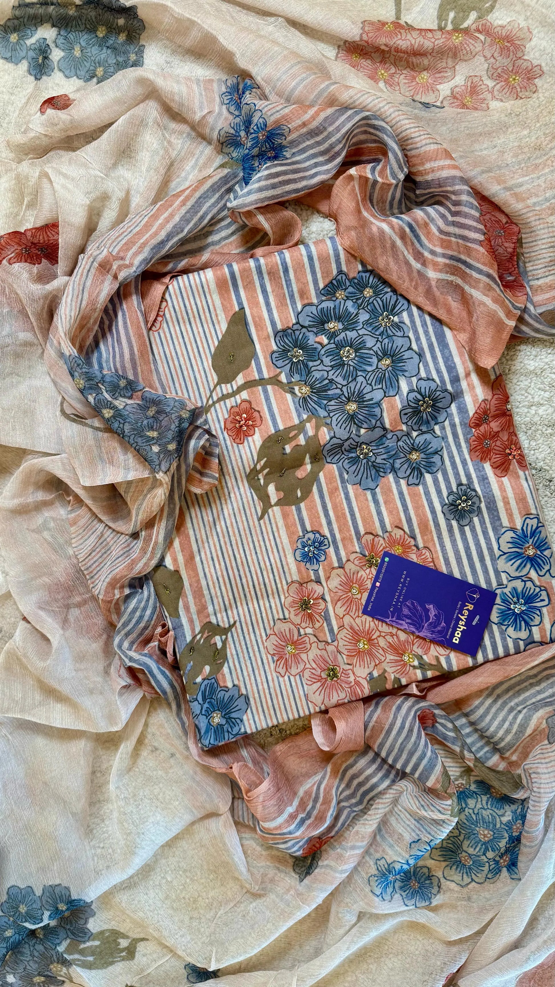 Women Camric Cotton Digital Print Suit Dress Material Reyshaa