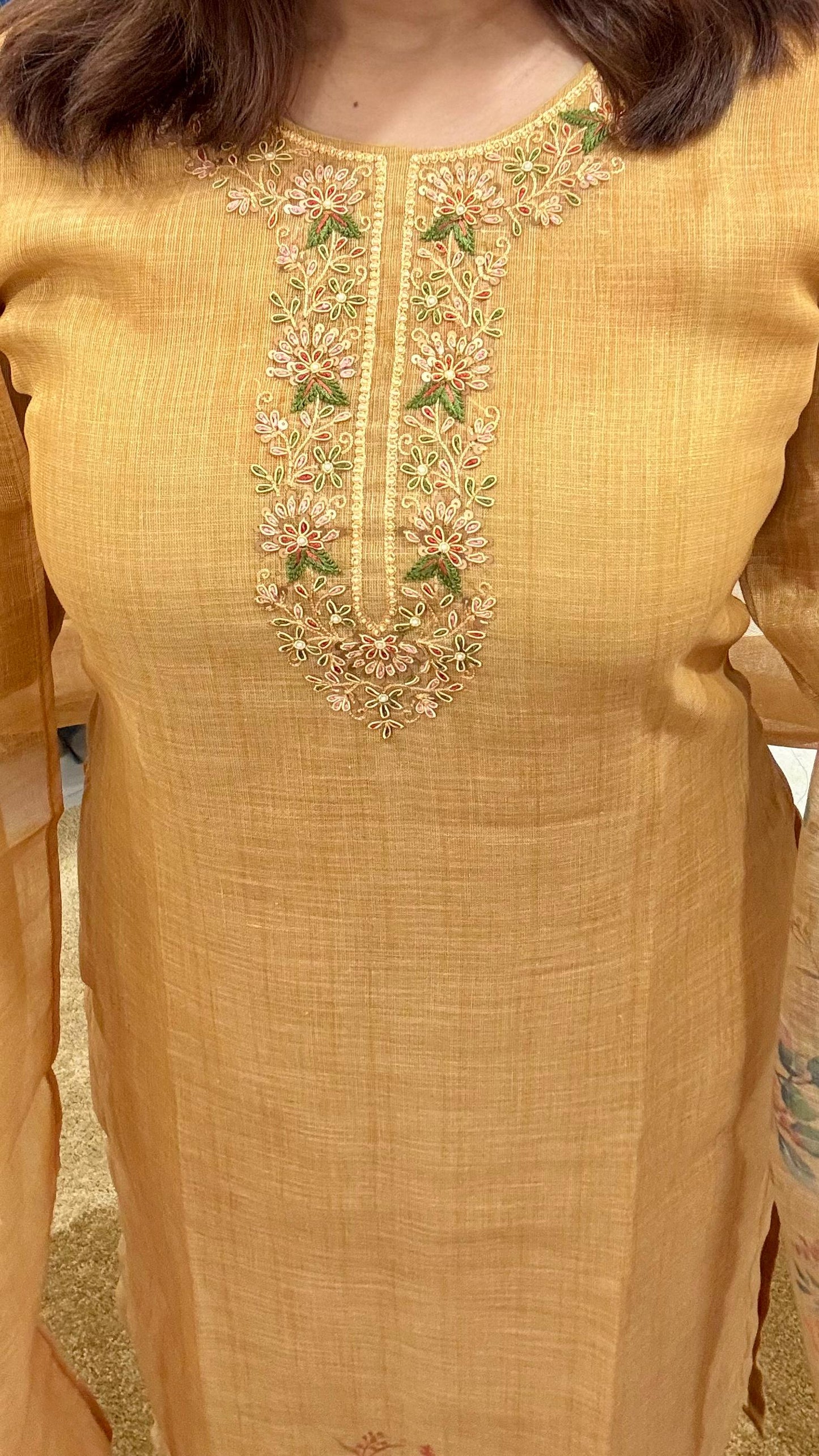 Women Kota Silk Three Piece Readymade Suit Set