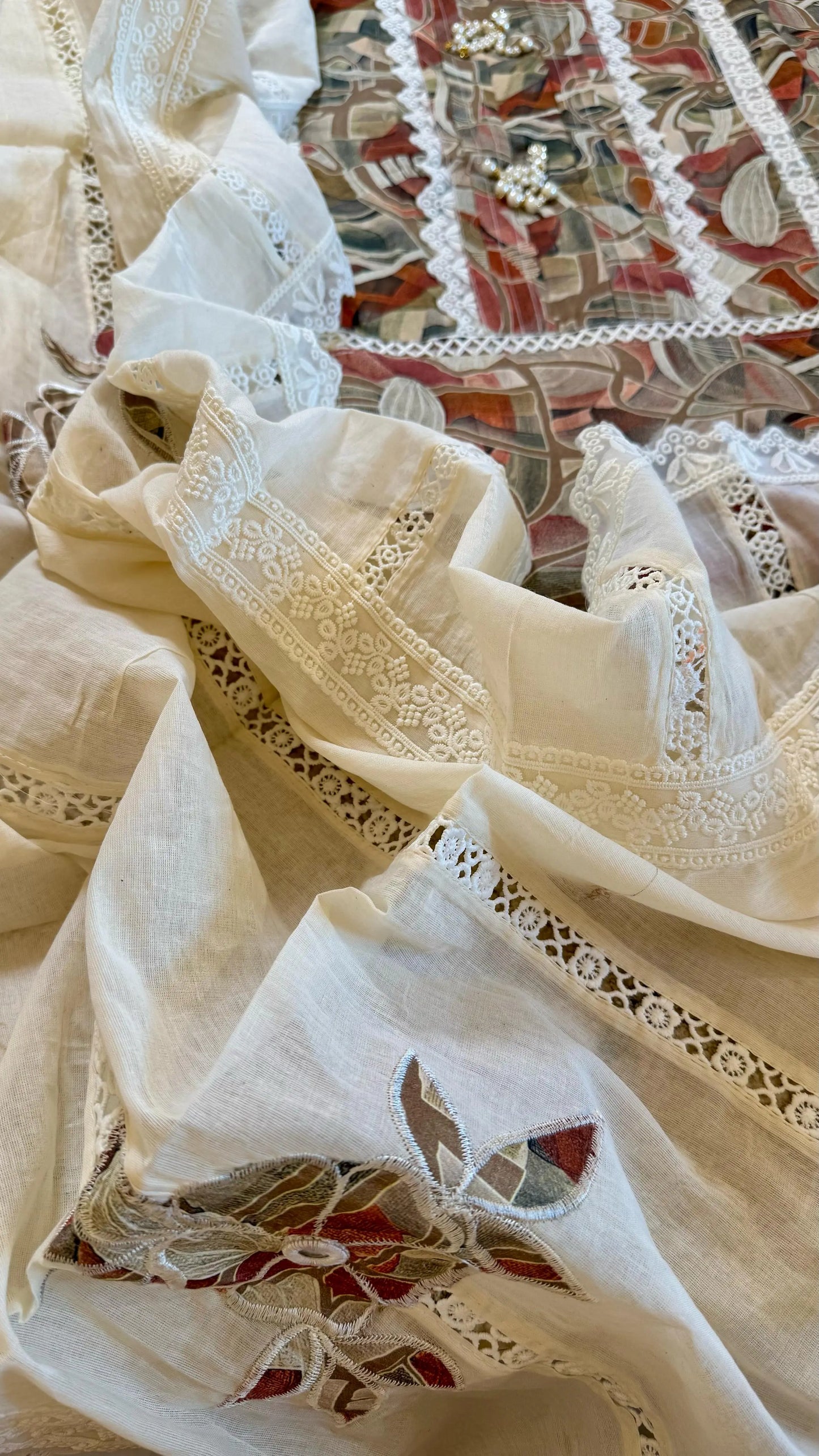 Women Pure Lawn Cotton Botanical Print Pakistani Suit Dress Material Reyshaa