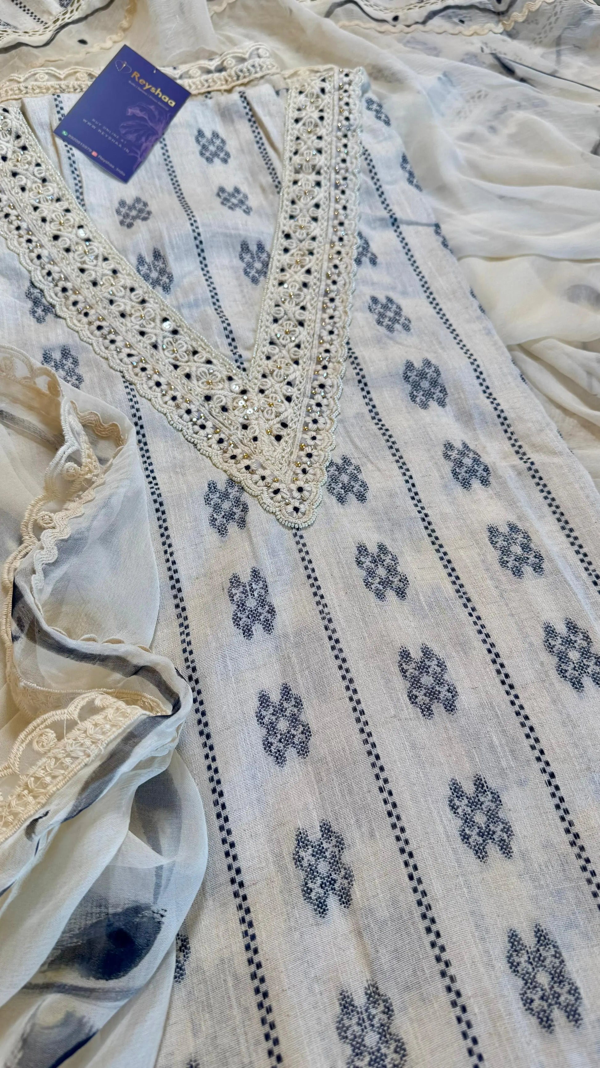 Women South Cotton Weaved Suit Dress Material Reyshaa