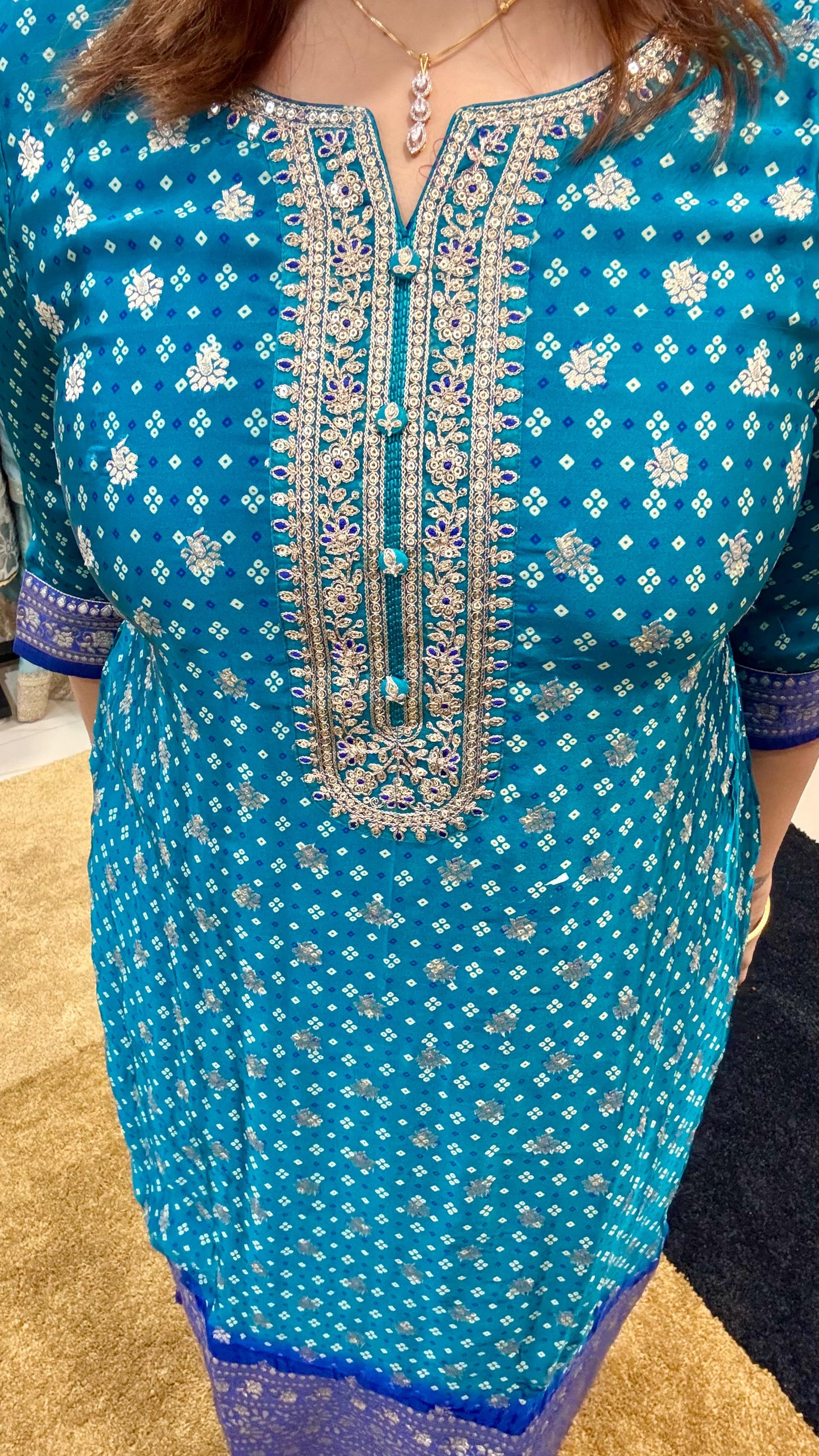 Women Gajji Silk Readymade Suit Set
