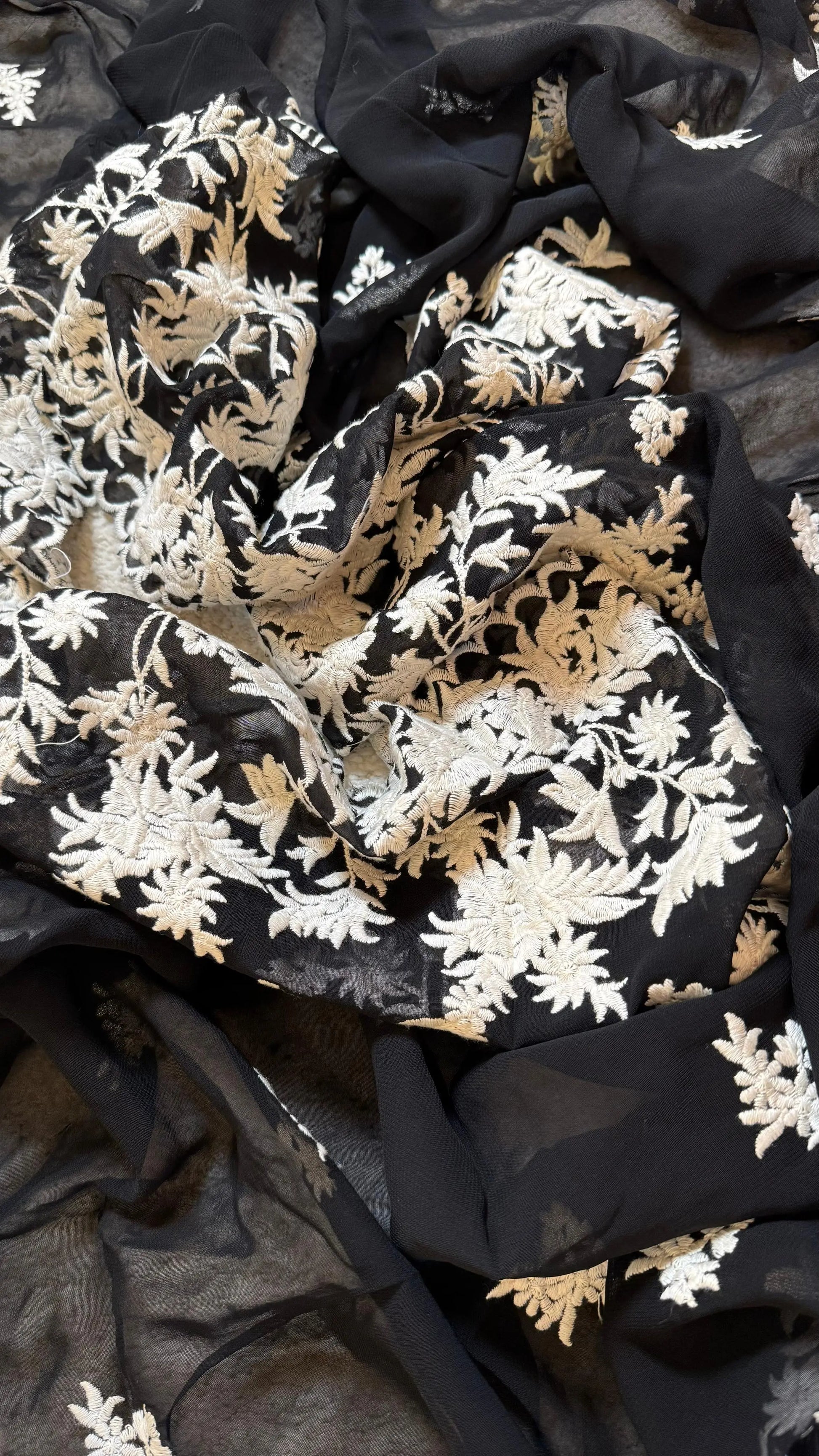 Women Pure Georgette All Over Jaal Embroidery Suit Dress Material Reyshaa