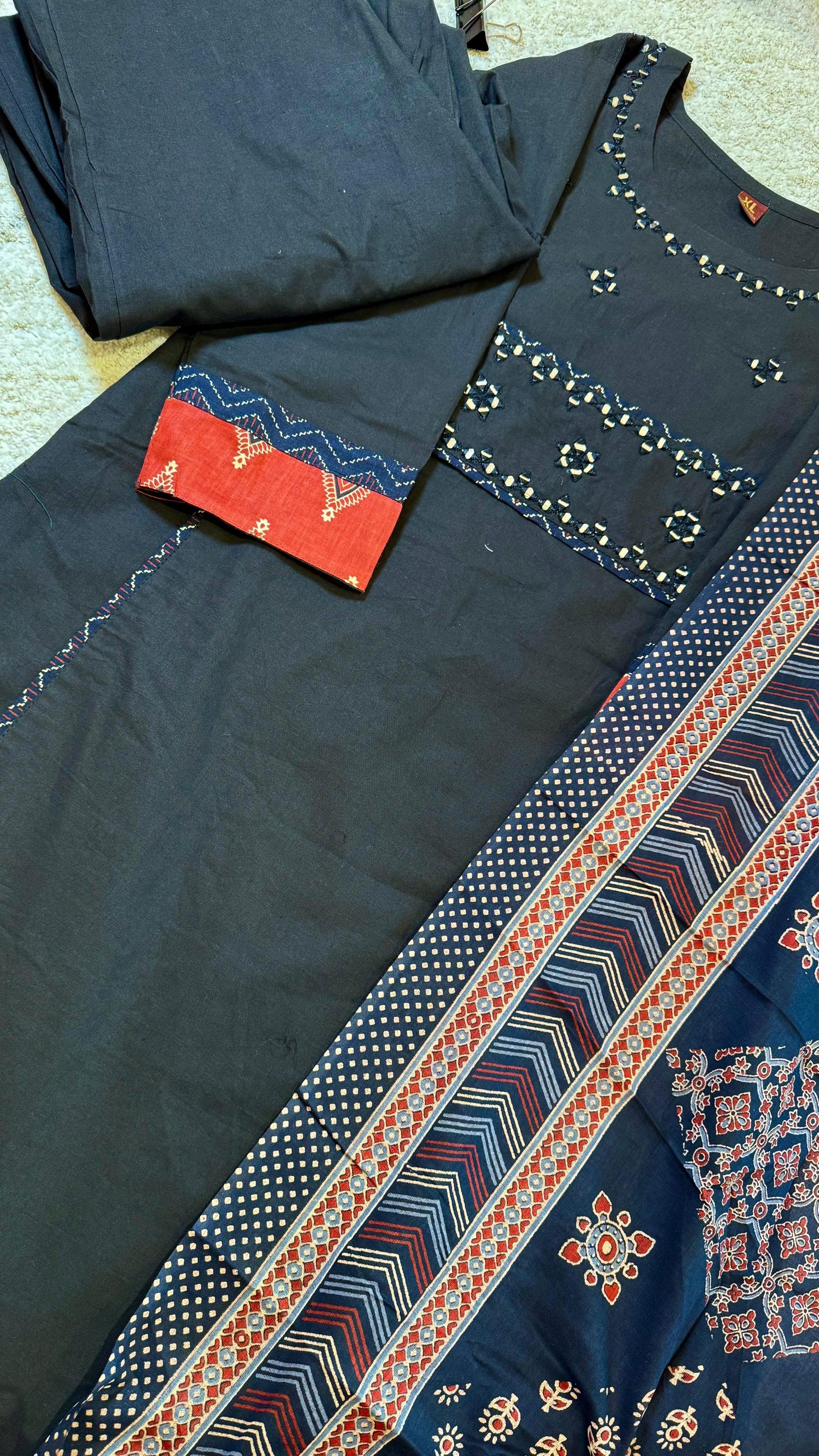 Women Mirror Work Readymade Suit Set