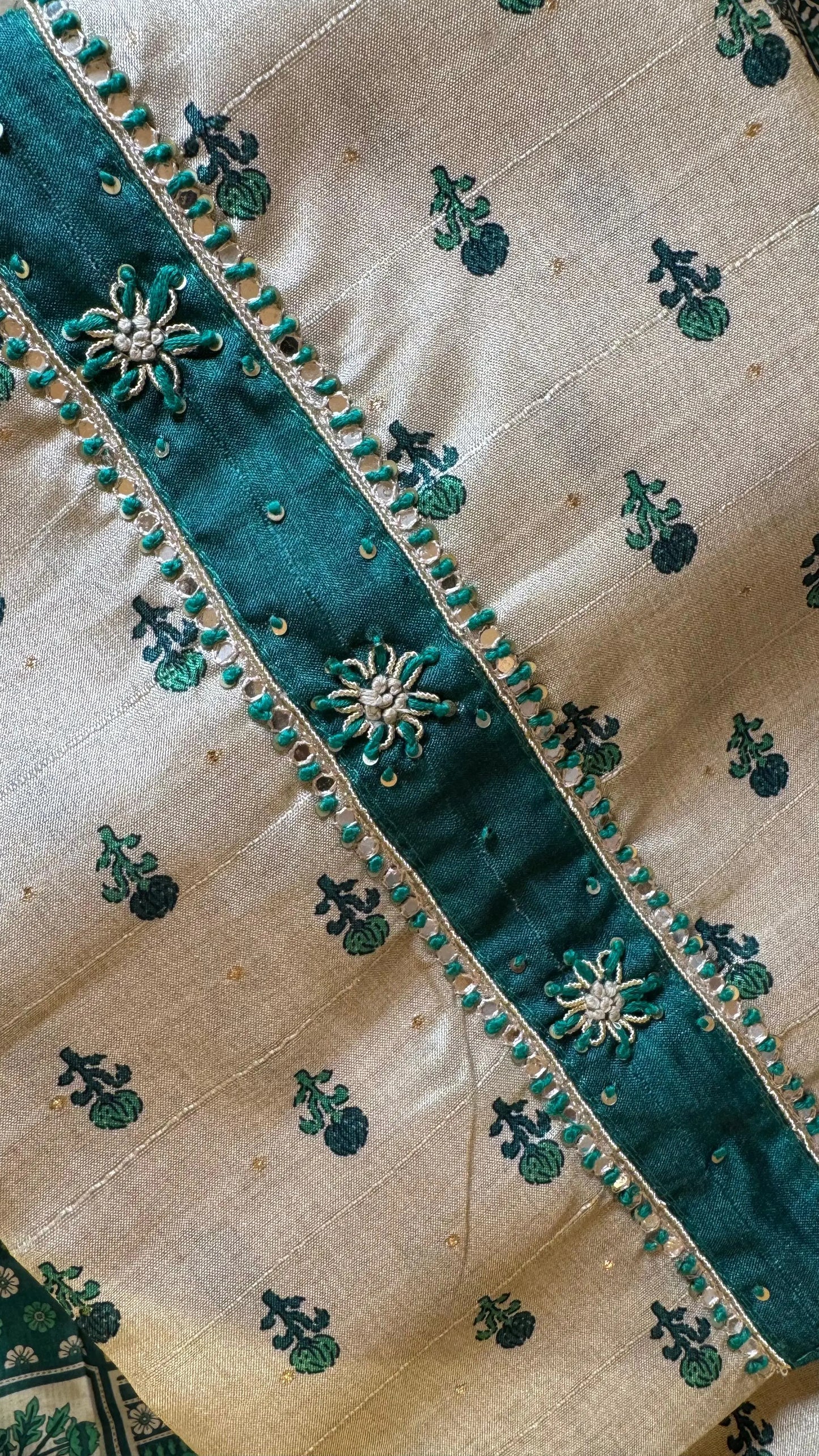 Women Handloom Tussar With Block Printing Silk Suit Dress Material Reyshaa