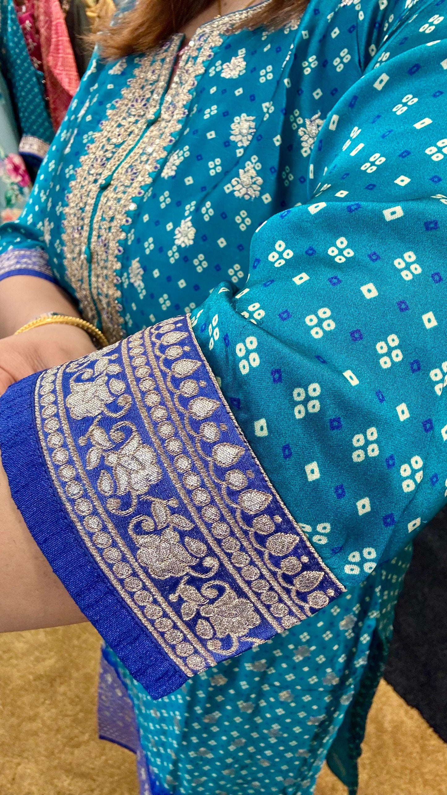 Women Gajji Silk Readymade Suit Set