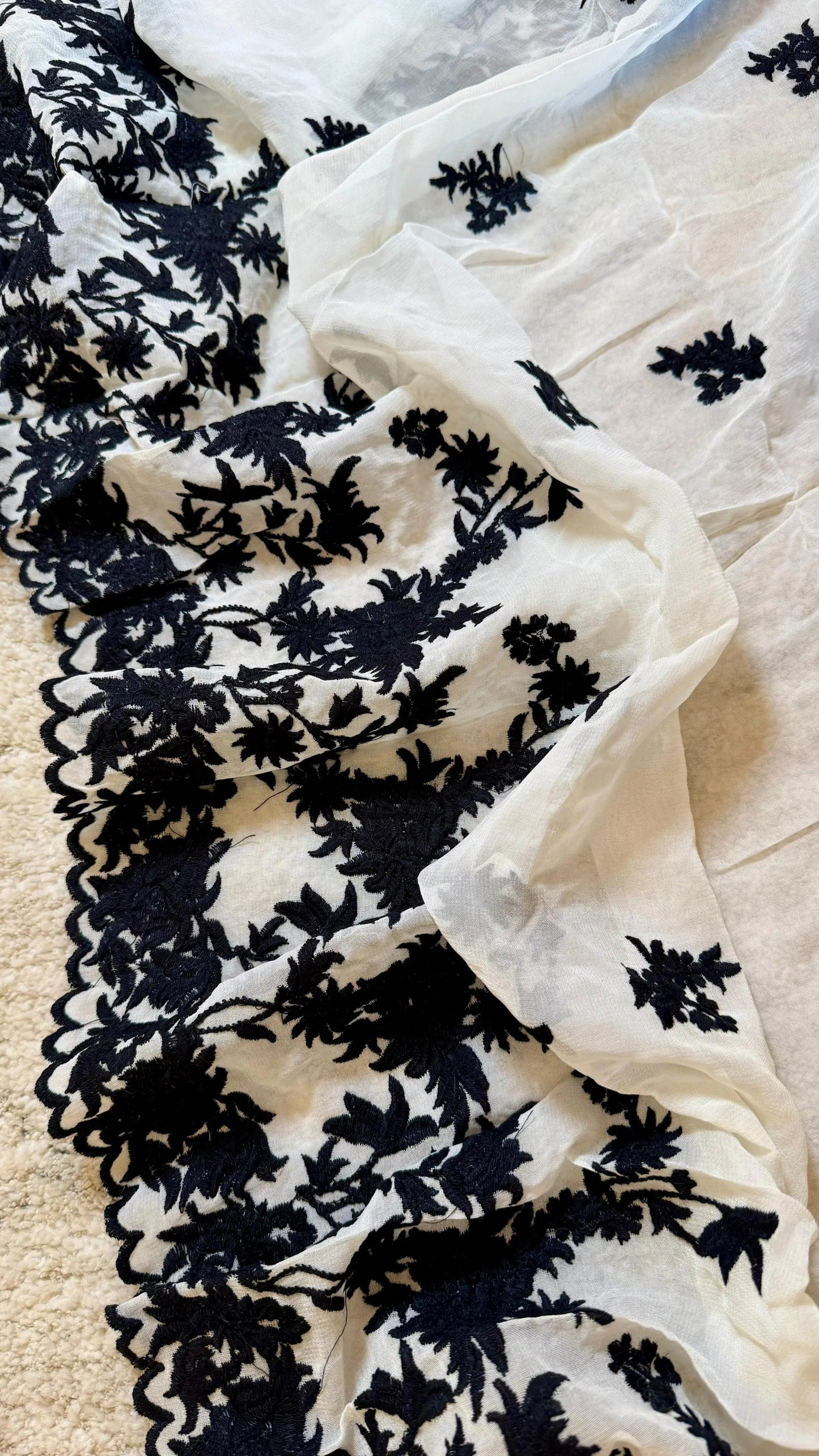 Women Pure Georgette All Over Jaal Embroidery Suit Dress Material Reyshaa