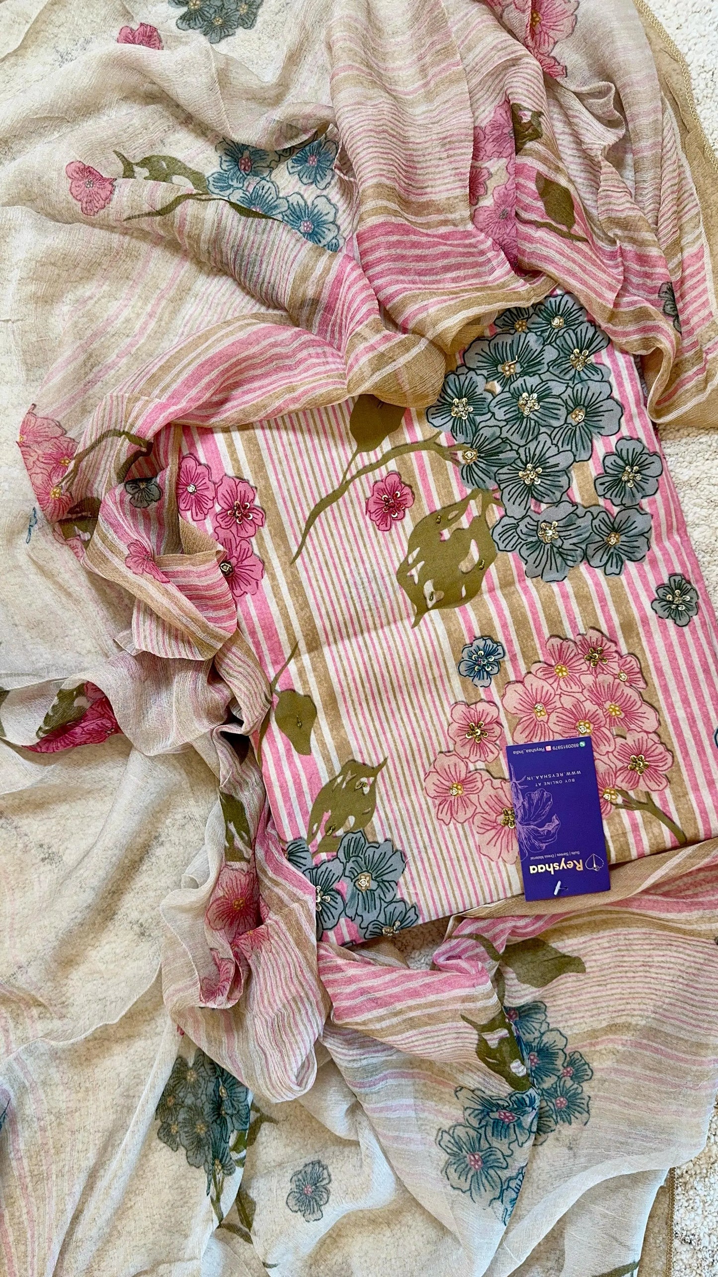 Women Camric Cotton Digital Print Suit Dress Material Reyshaa