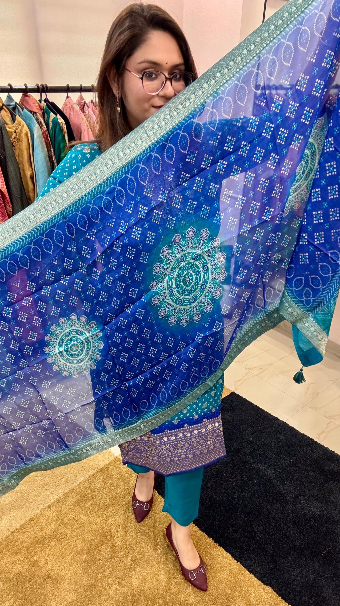 Women Gajji Silk Readymade Suit Set