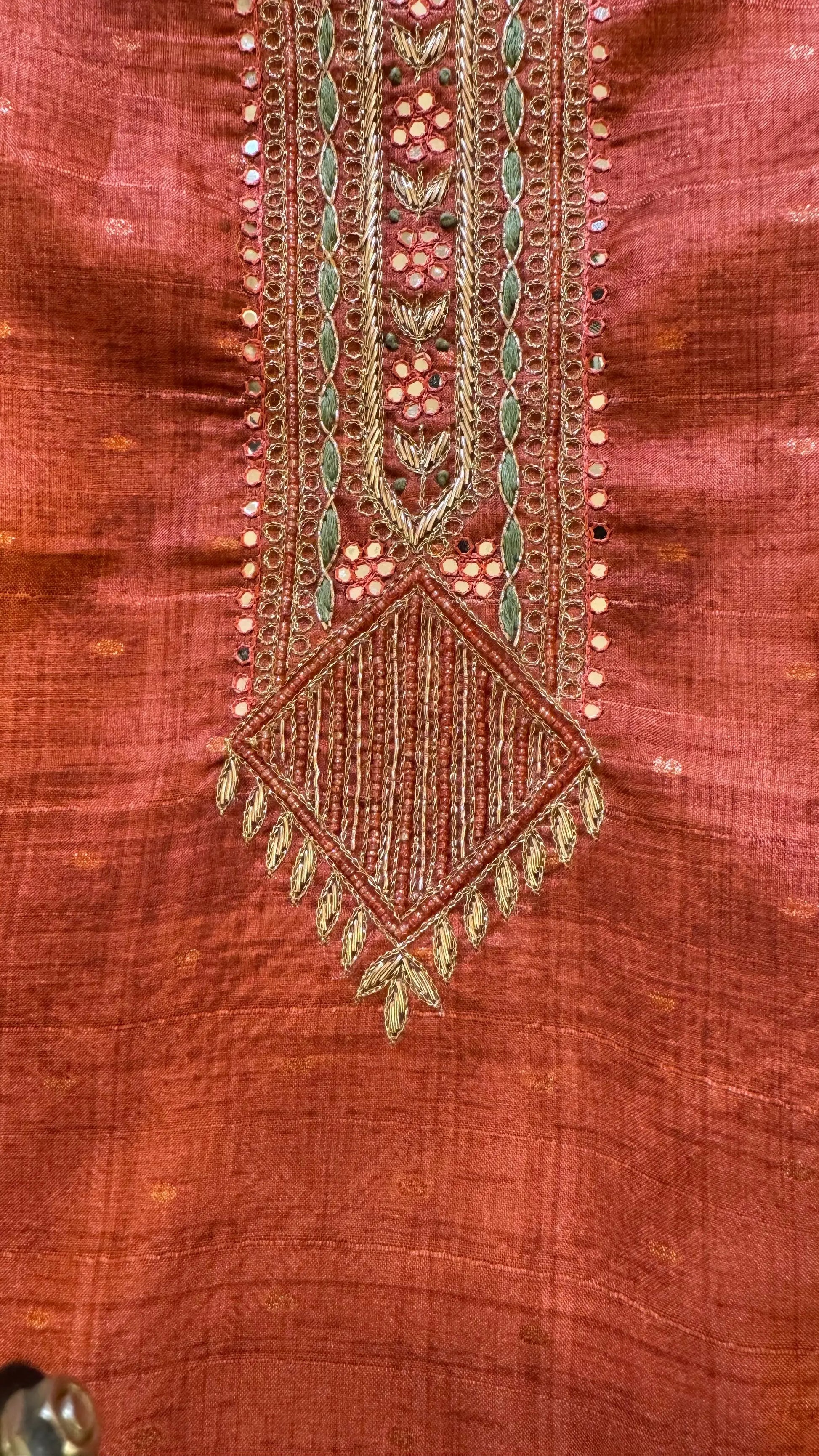 Women Handloom Tussar Silk Suit Dress Material Reyshaa