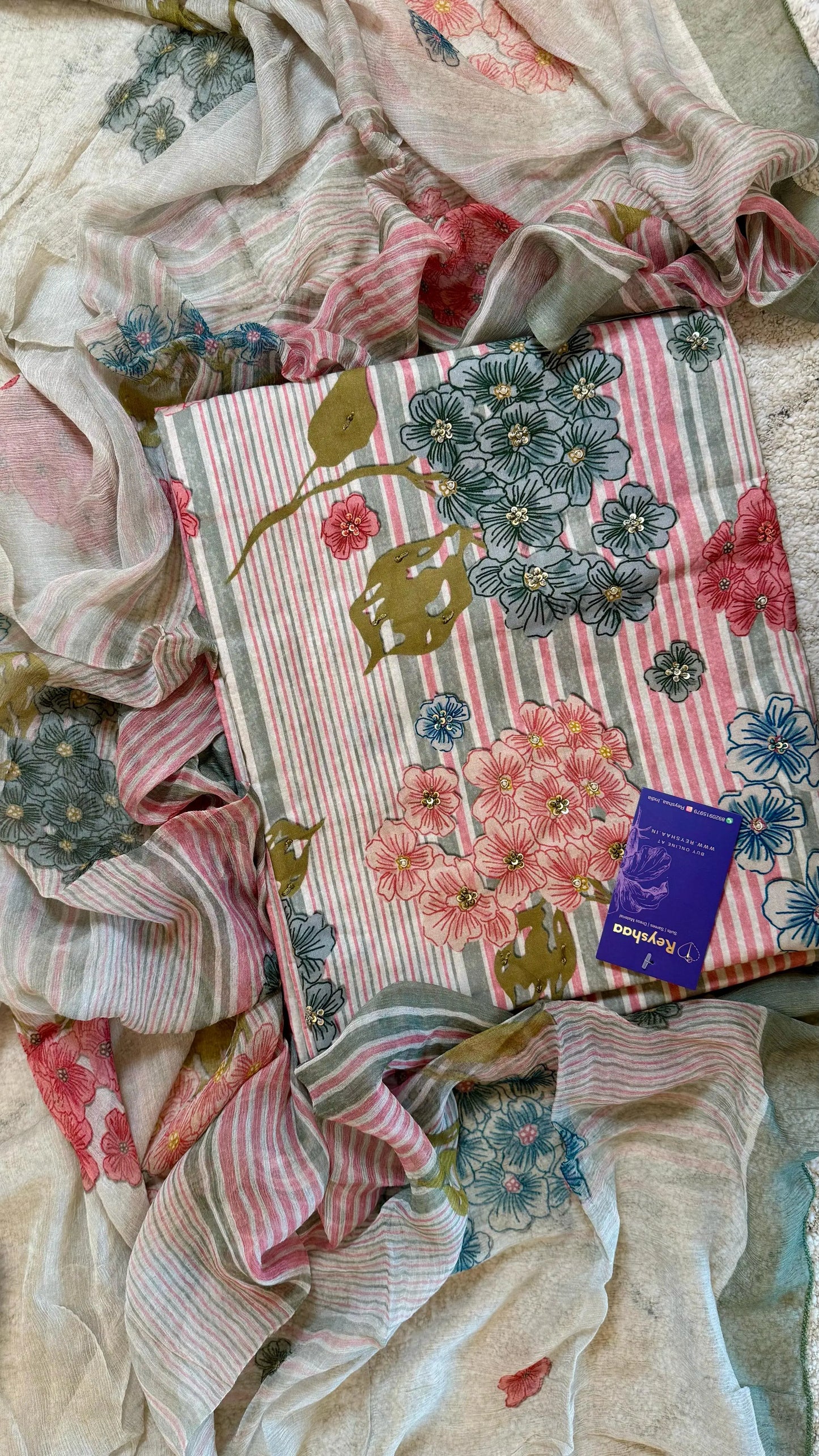 Women Camric Cotton Digital Print Suit Dress Material Reyshaa