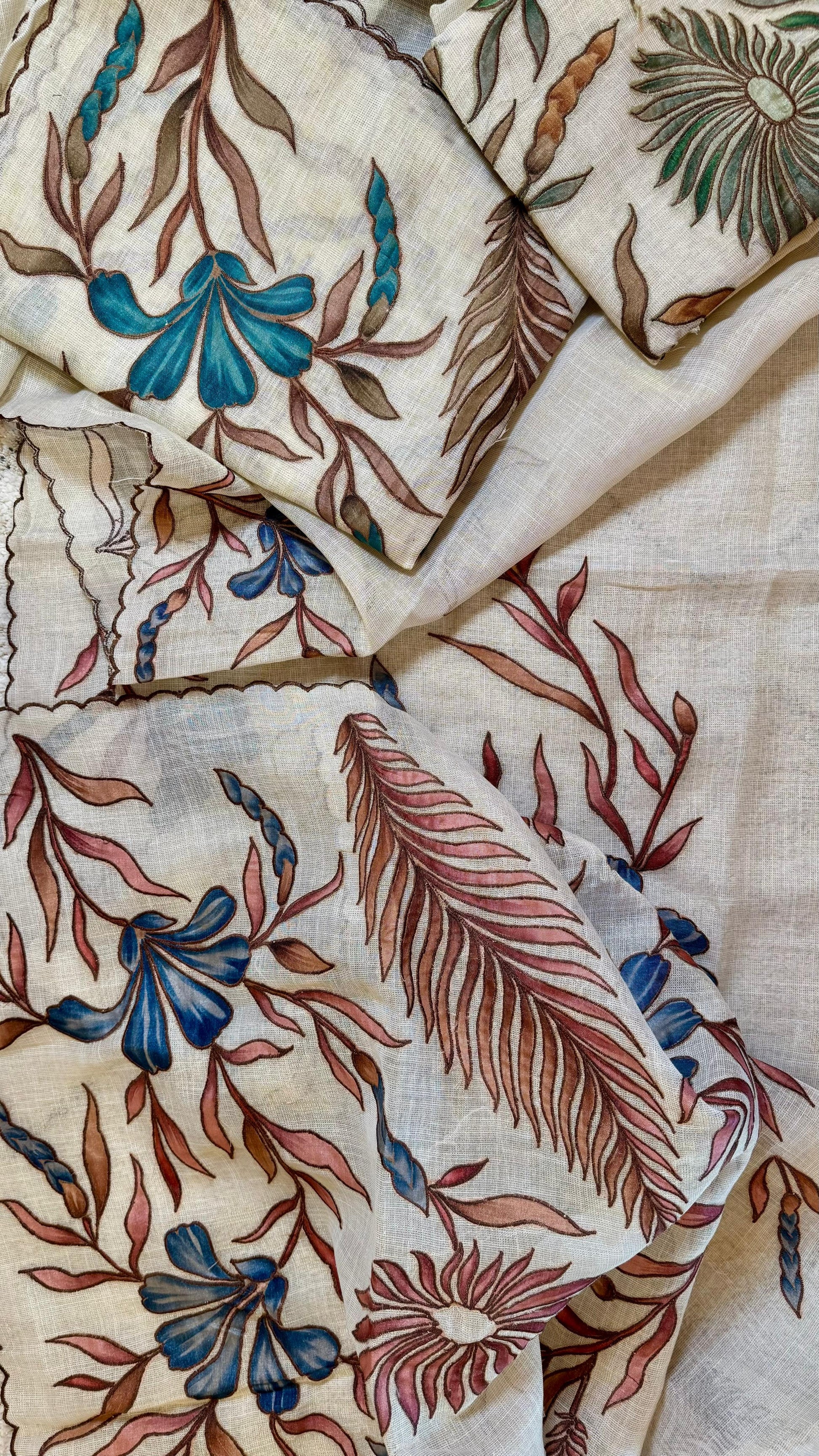 Women Jute Cotton Suit Dress Material Reyshaa