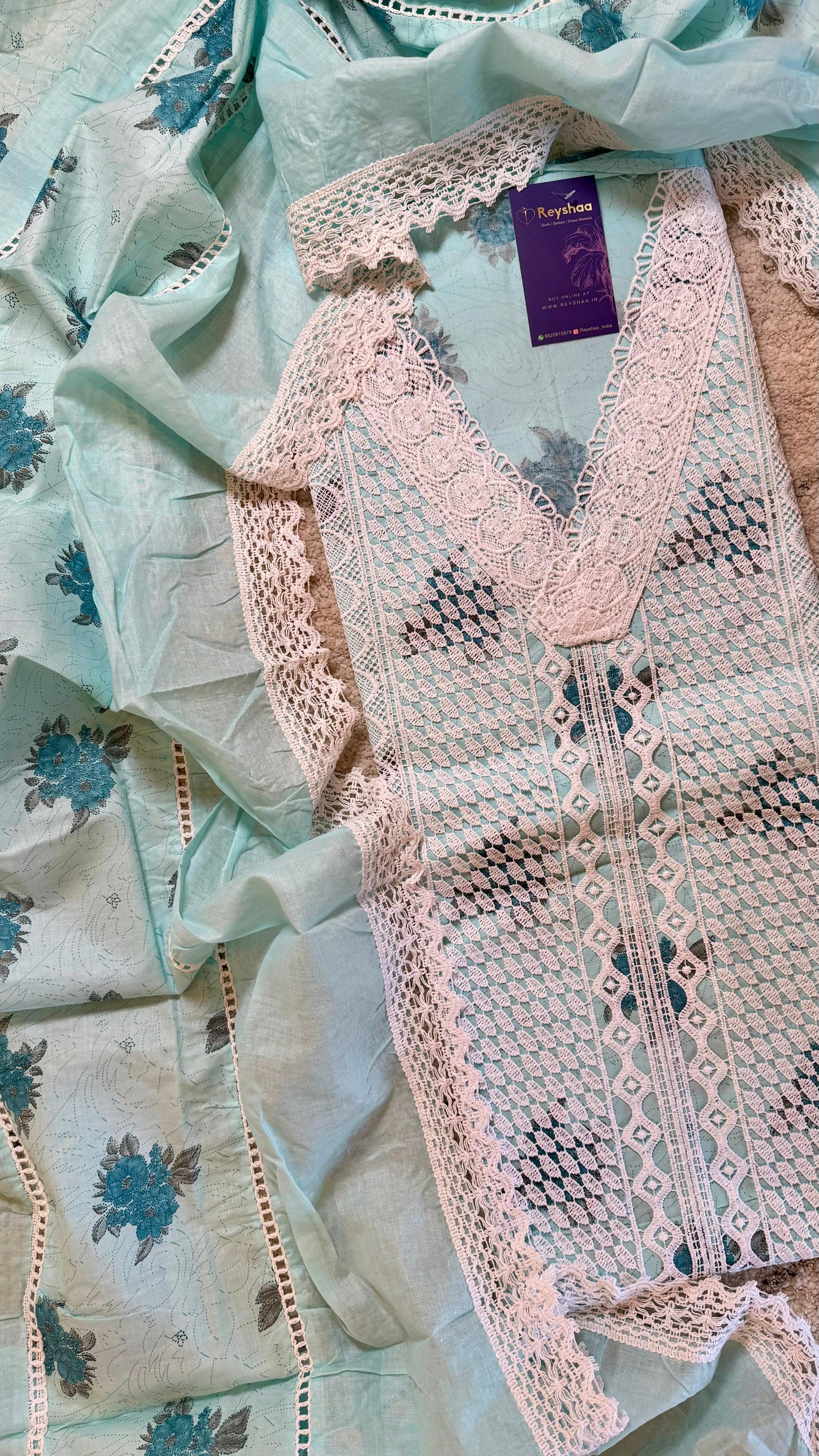 Women Lawn Cotton Floral Print Pakistani Suit Dress Material