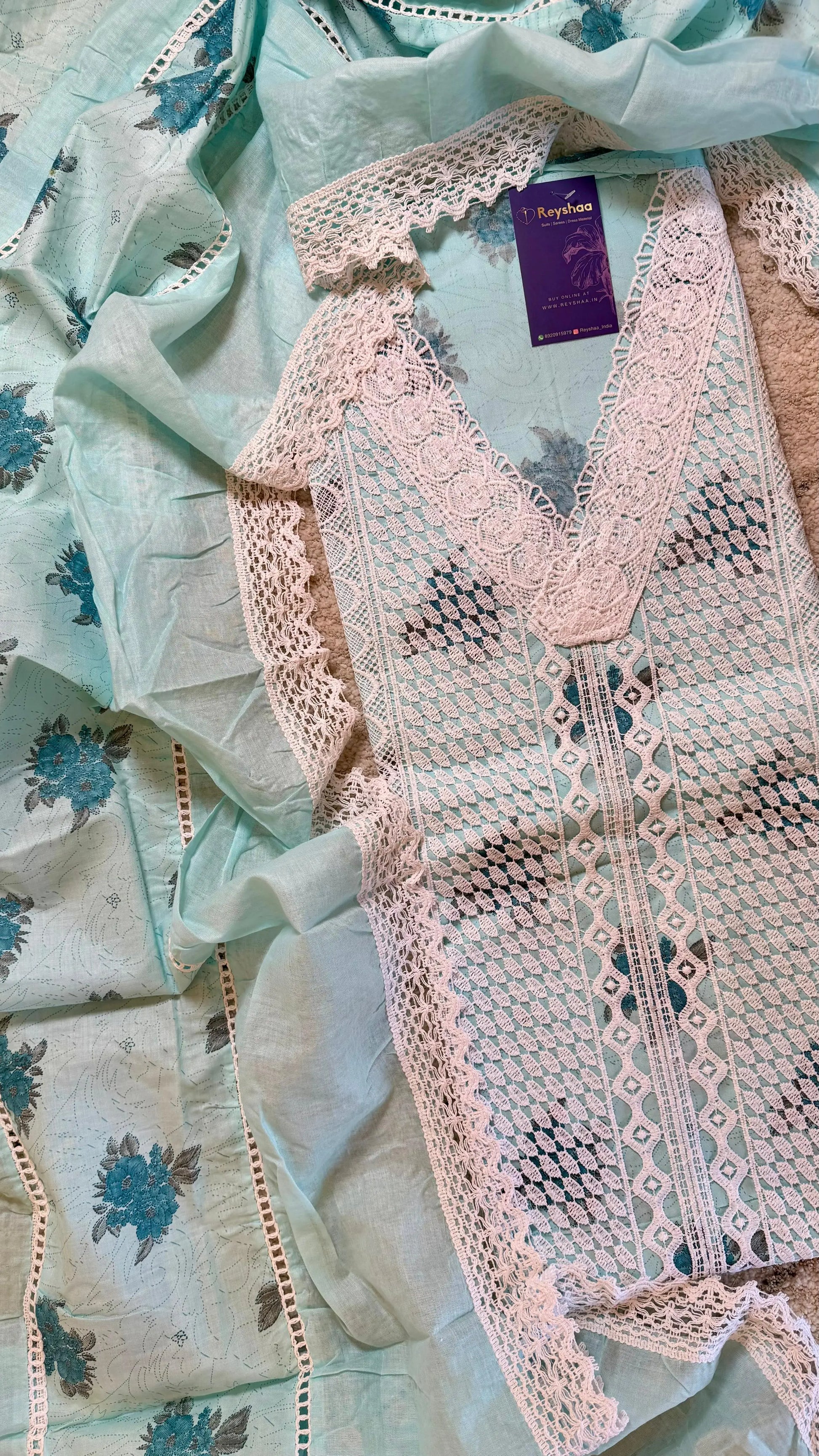 Women Lawn Cotton Floral Print Pakistani Suit Dress Material Reyshaa