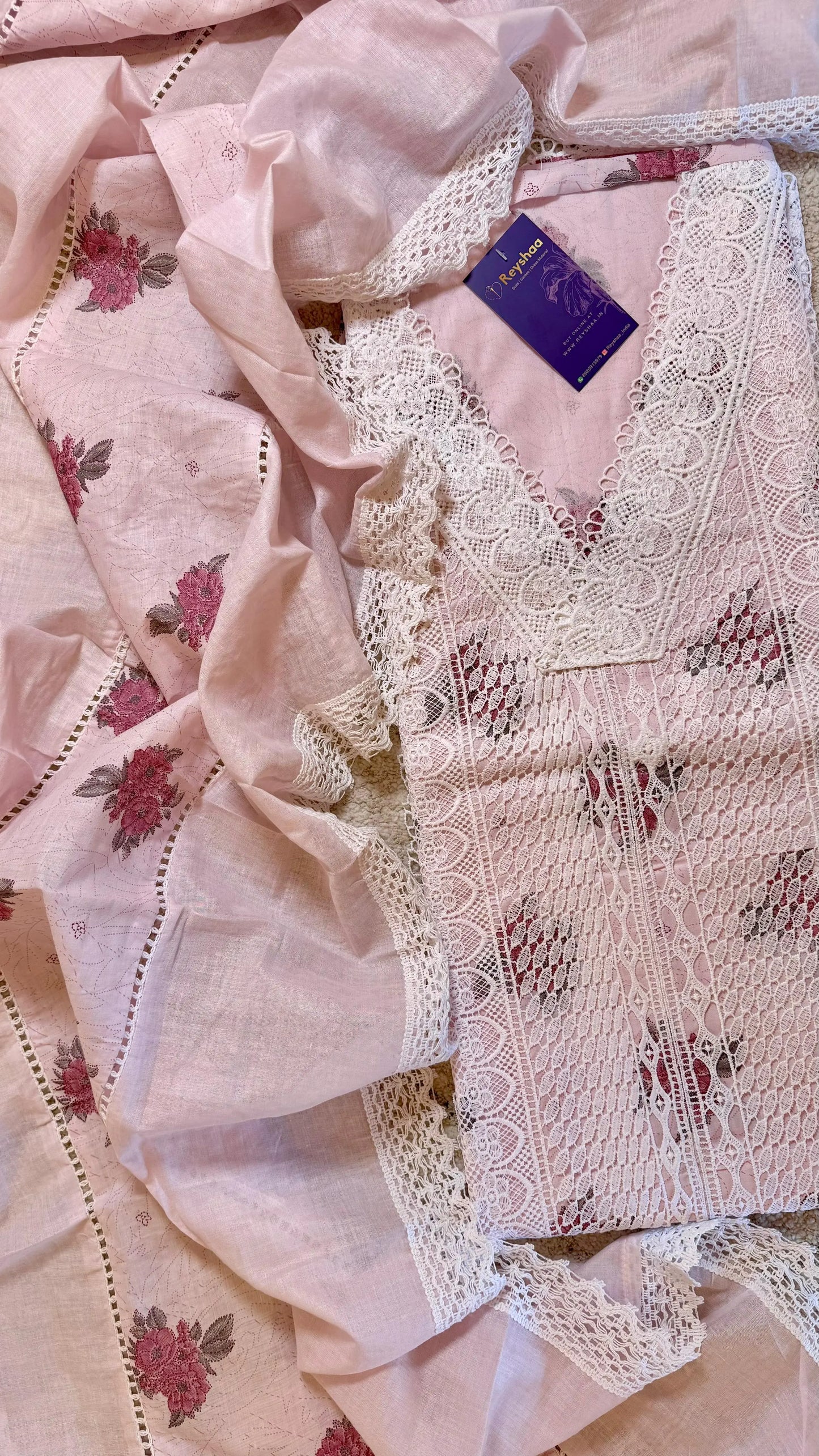 Women Lawn Cotton Floral Print Pakistani Suit Dress Material Reyshaa