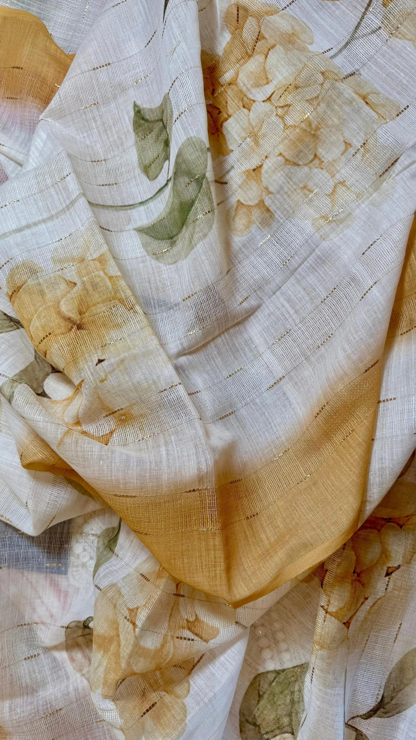 Women Linen With Crochet Neck Suit Dress Material Reyshaa