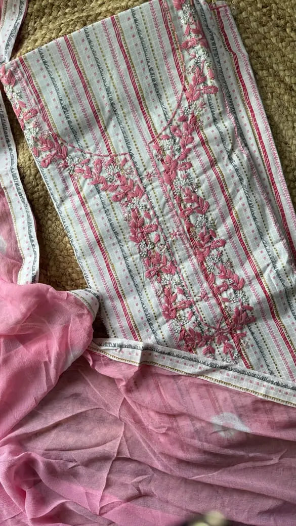 Women Pure Cotton Suit Dress Material