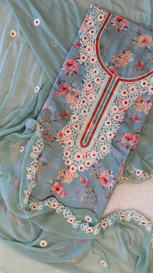 Women CambricCotton Floral Print Suit Dress Material