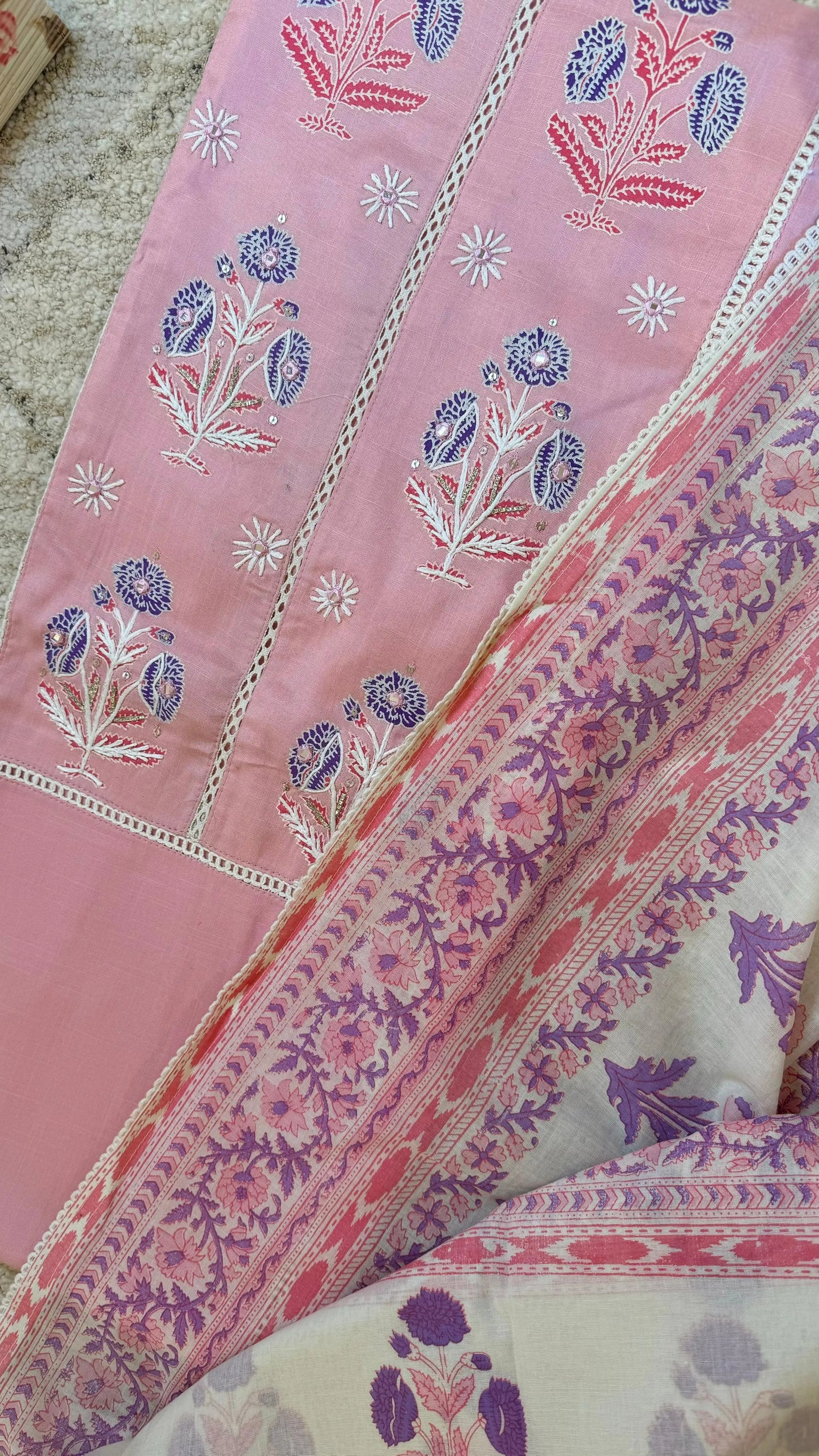 Women Cambric Cotton Suit Dress Material