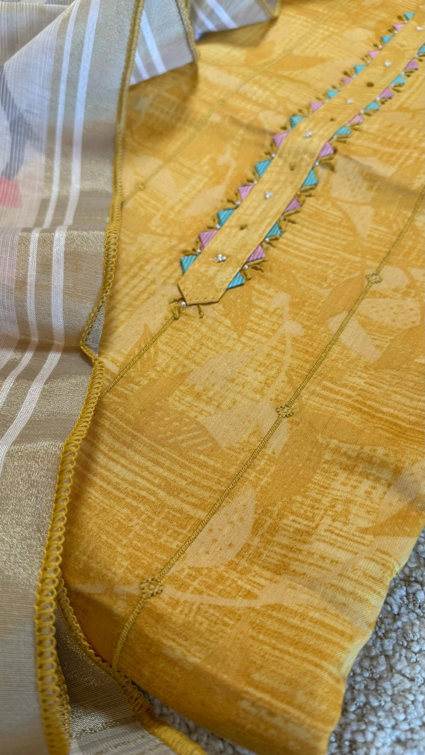 Women Jam Cotton Embroidered Suit Dress Material Reyshaa