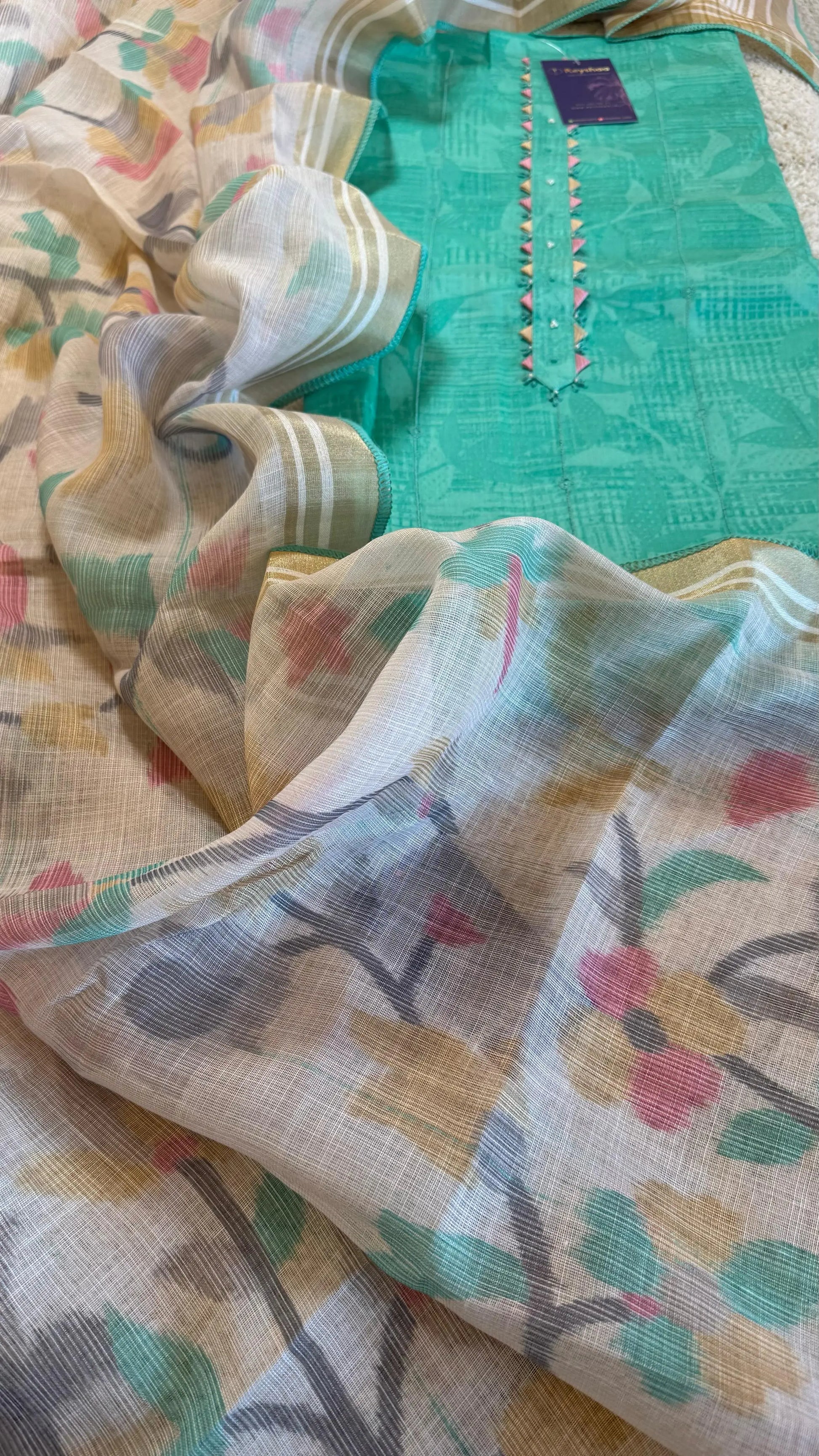 Women Jam Cotton Embroidered Suit Dress Material Reyshaa