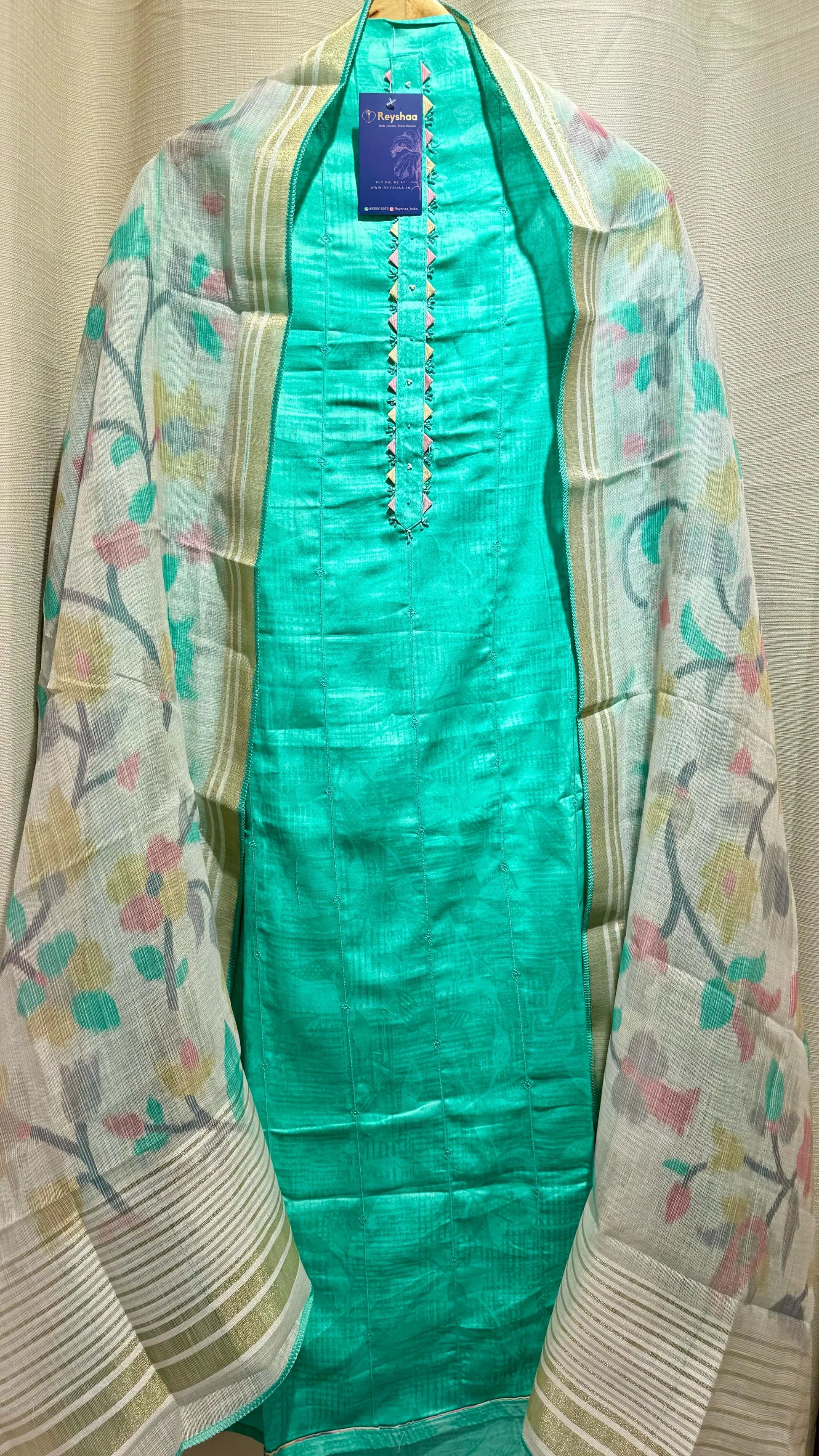 Women Jam Cotton Embroidered Suit Dress Material Reyshaa