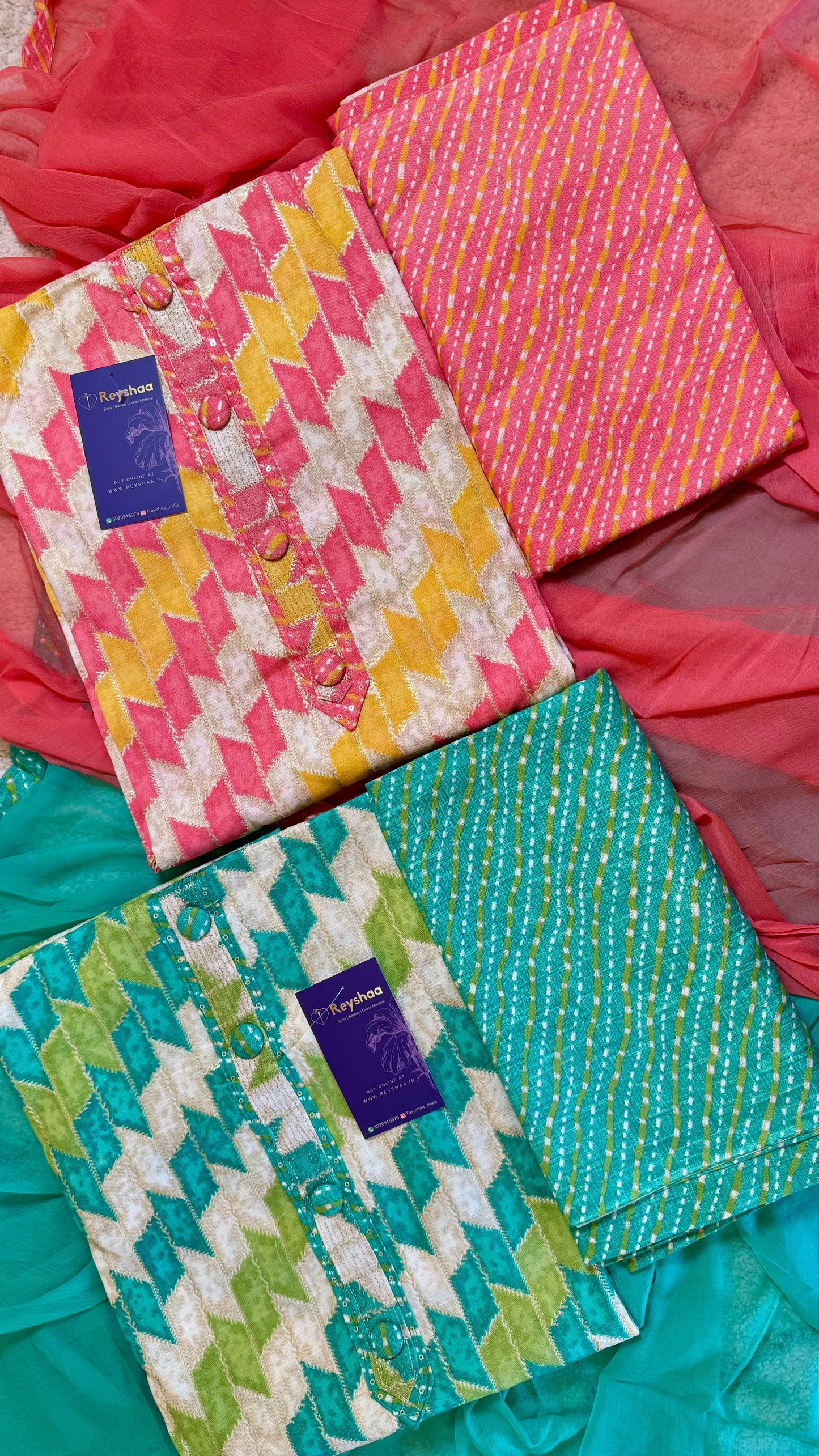 Women Jaam Cotton Geometric Print Suit Dress Material