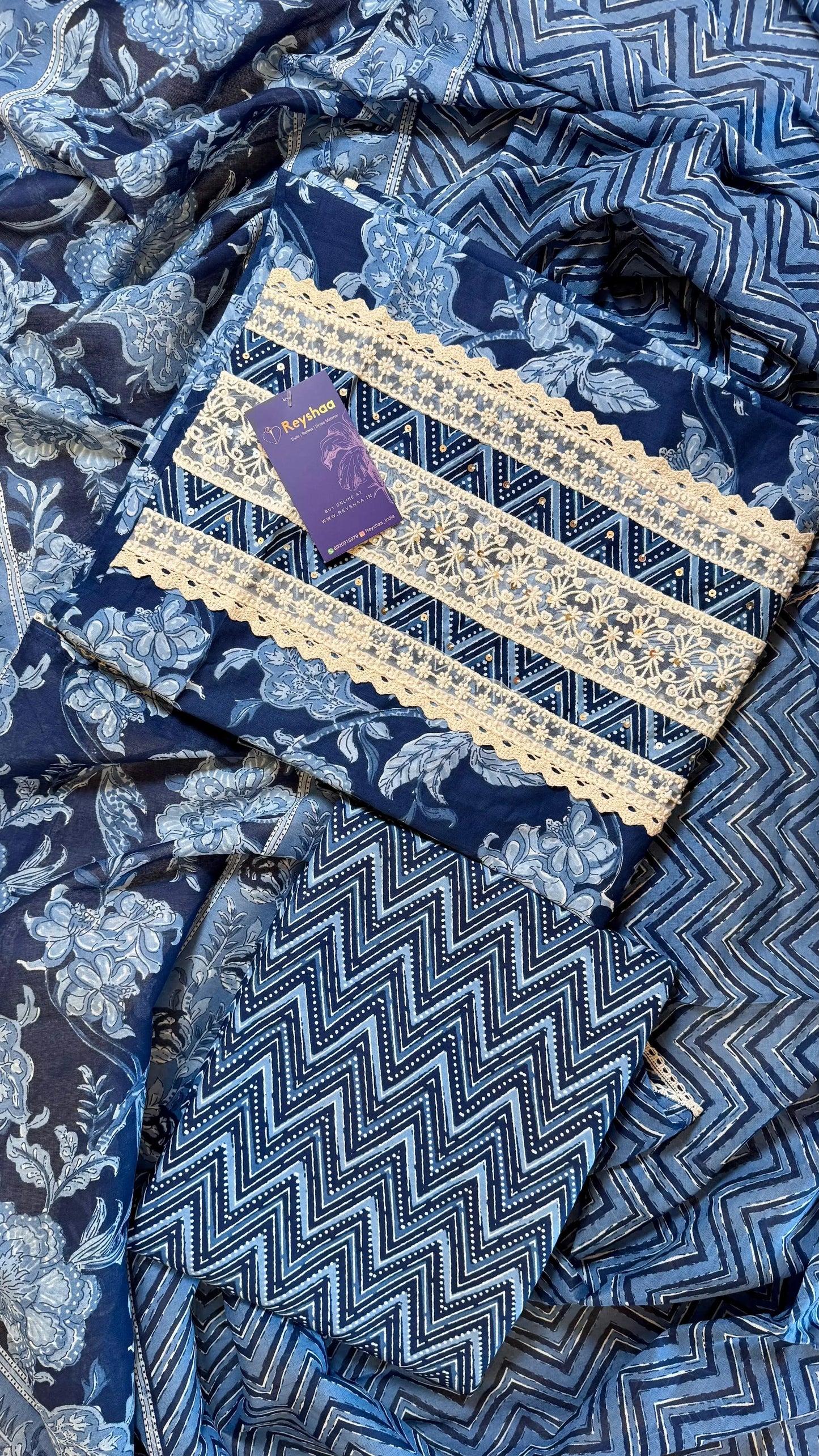 Women Pure Cotton Printed Suit Dress Material Reyshaa