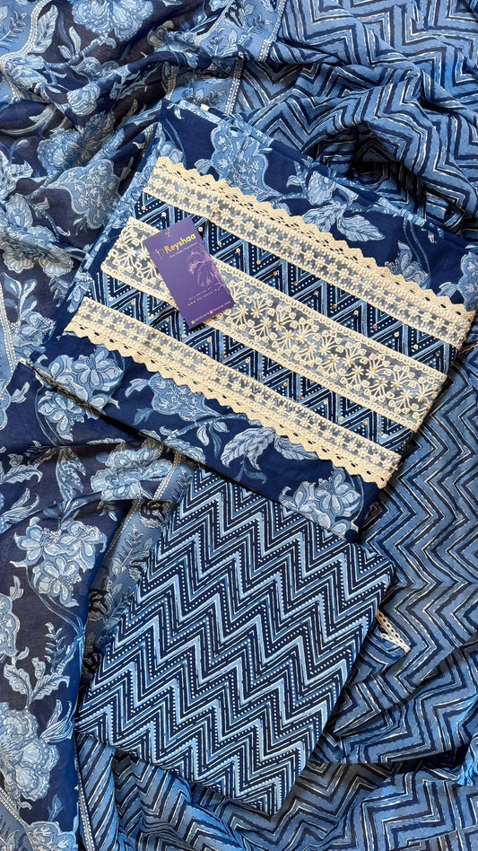 Women Pure Cotton Printed Suit Dress Material Reyshaa