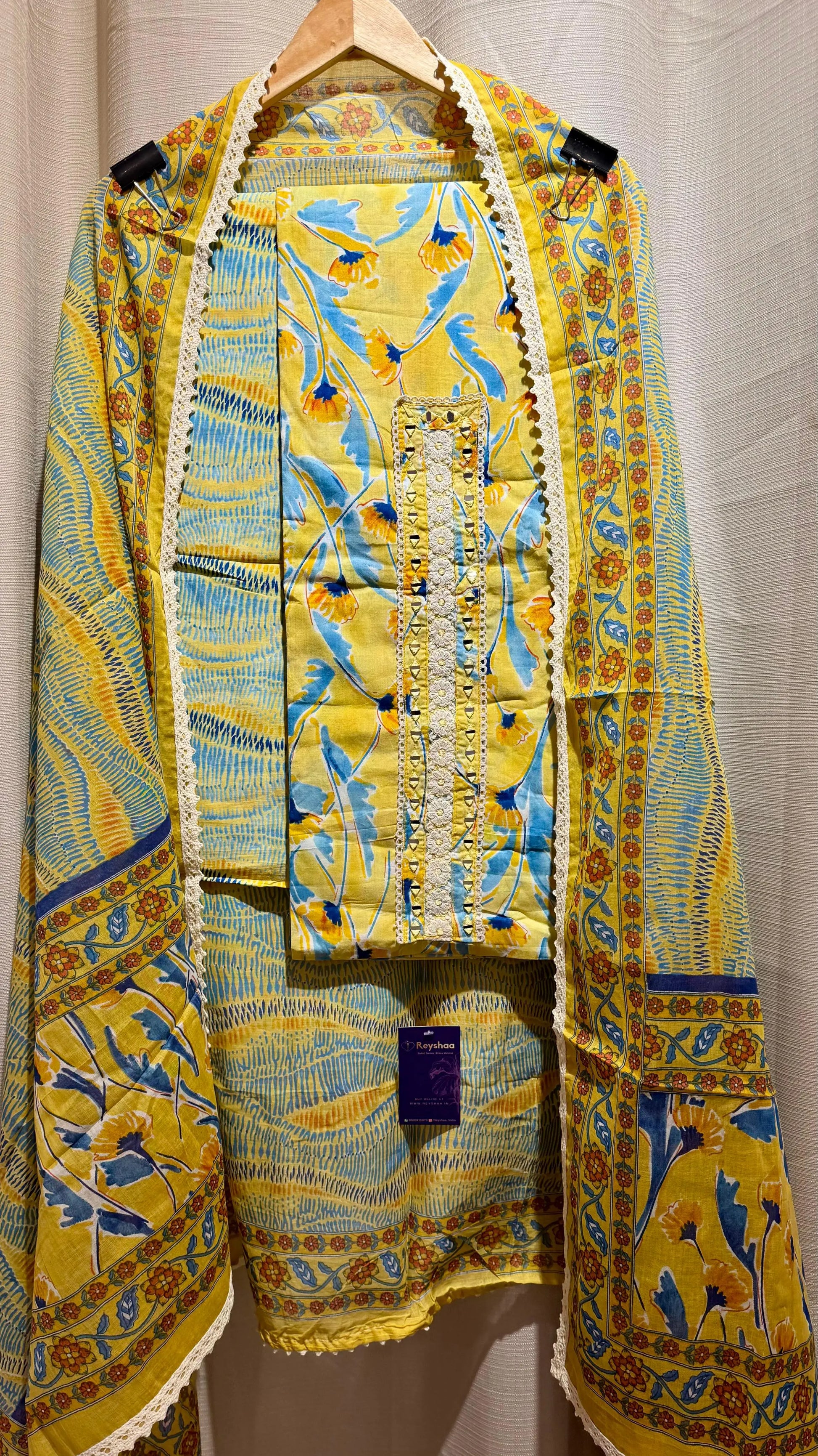 Women Pure Cotton Printed Suit Dress Material Reyshaa