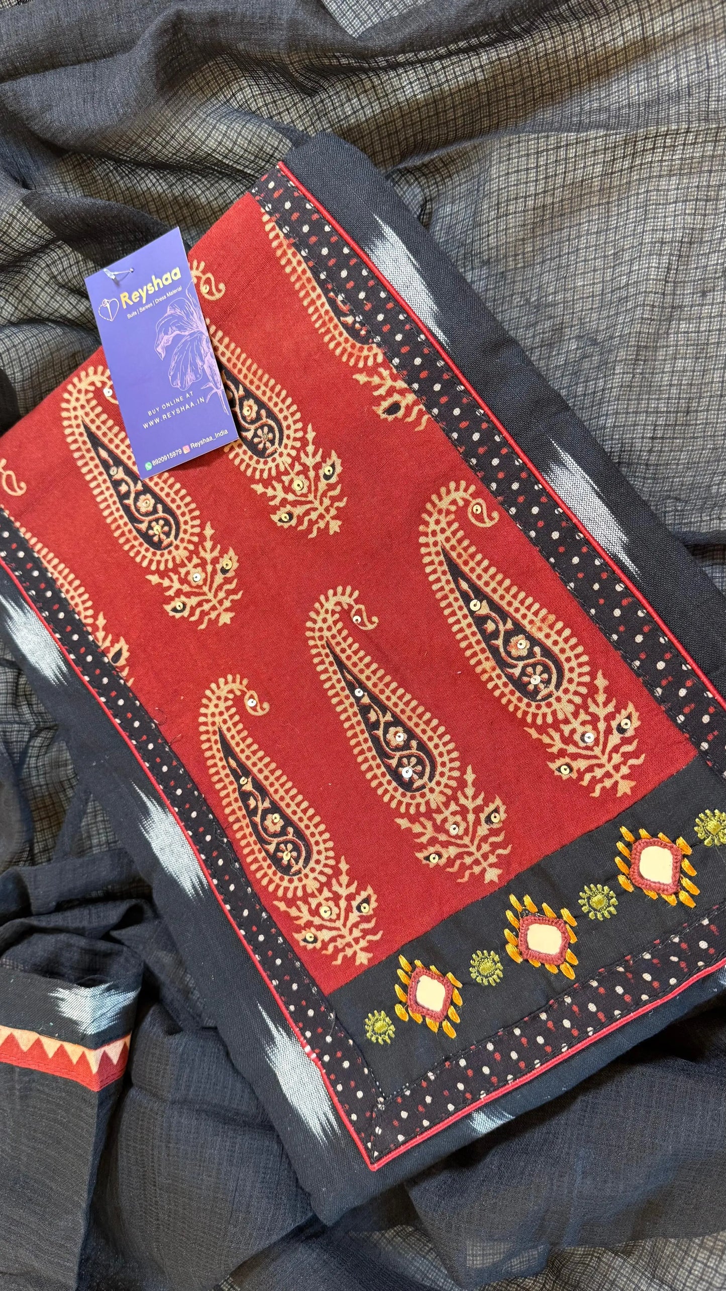 Women Embroidered Cotton Suit Dress Material Reyshaa