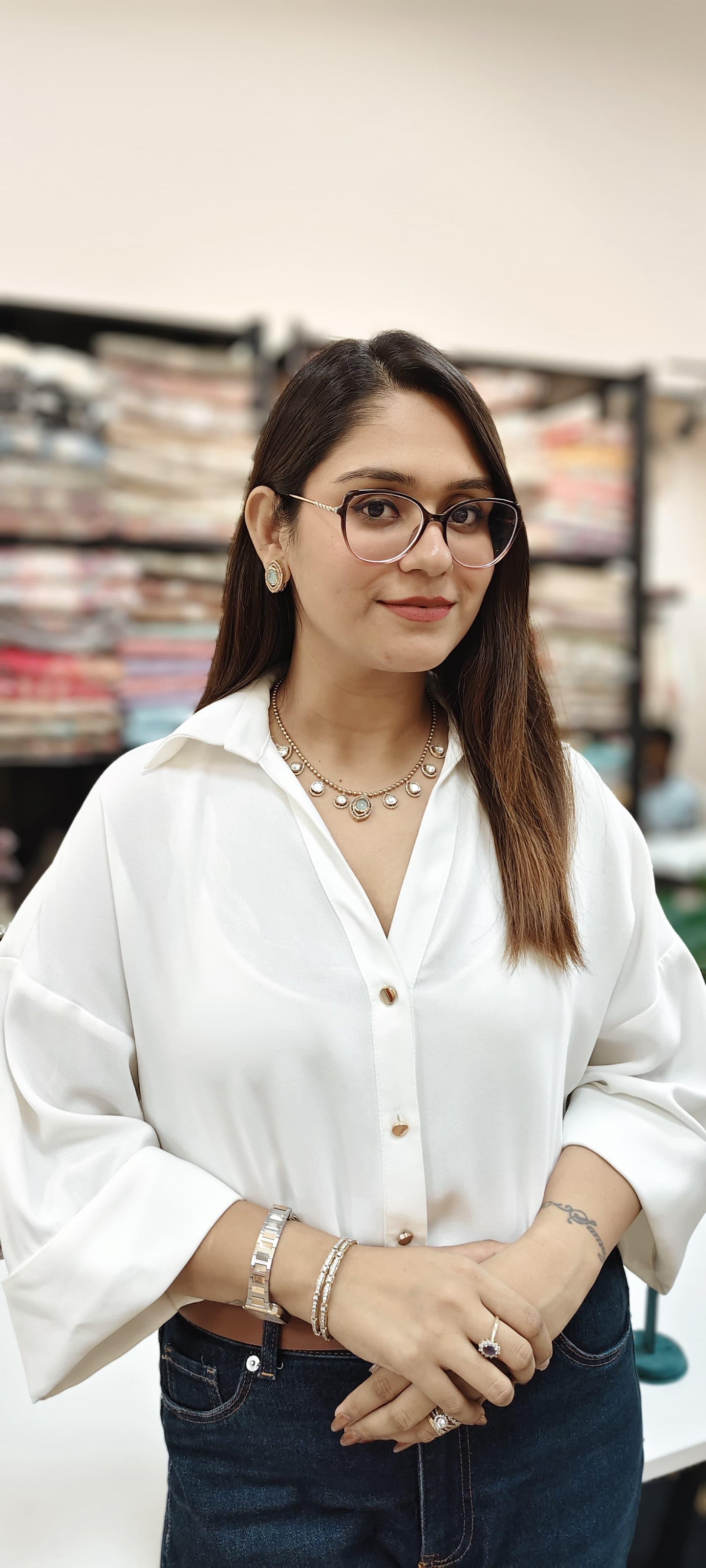 Matar Mala String With Polki Studs Charm And Turquoise Stone Studs Earrings