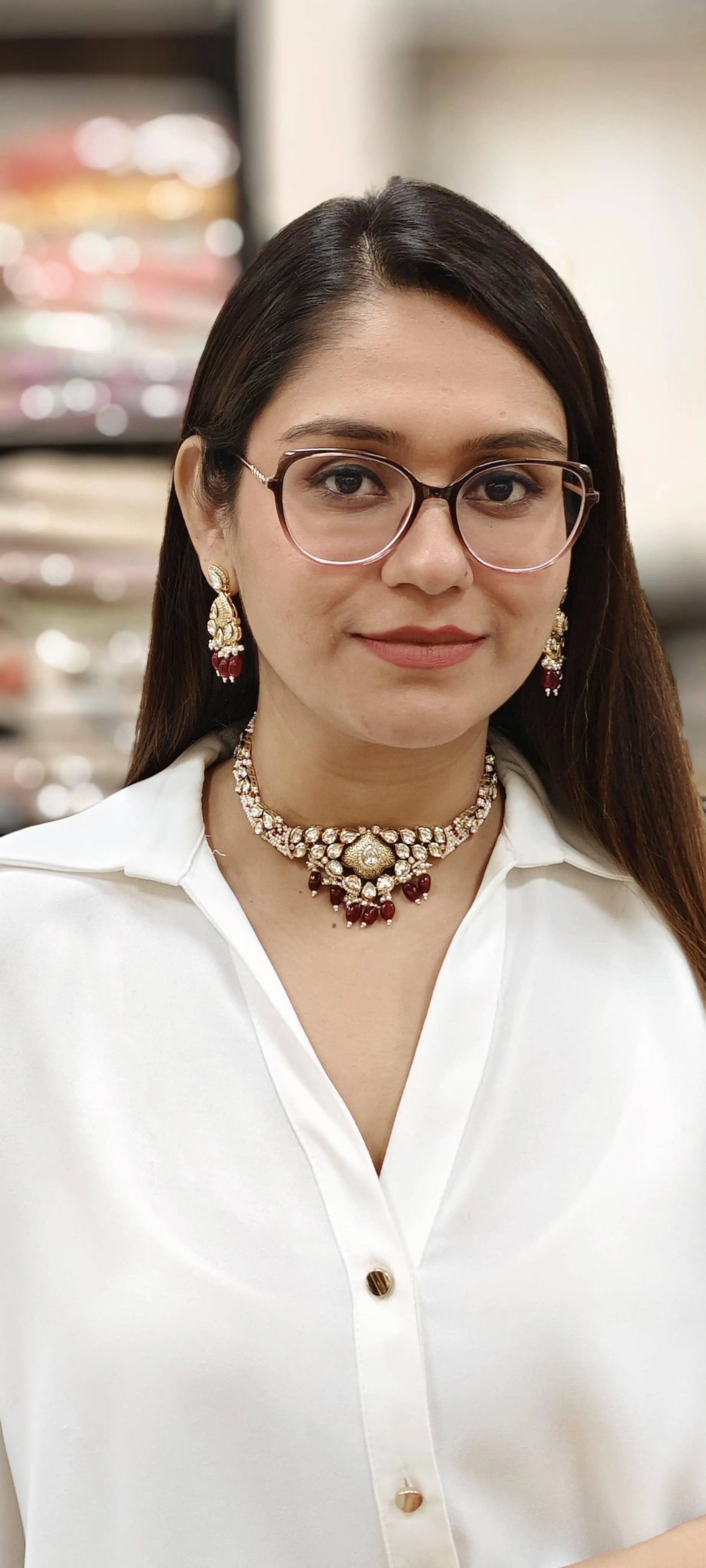 Rajwada Set With Polki and Ruby Stones. Reyshaa