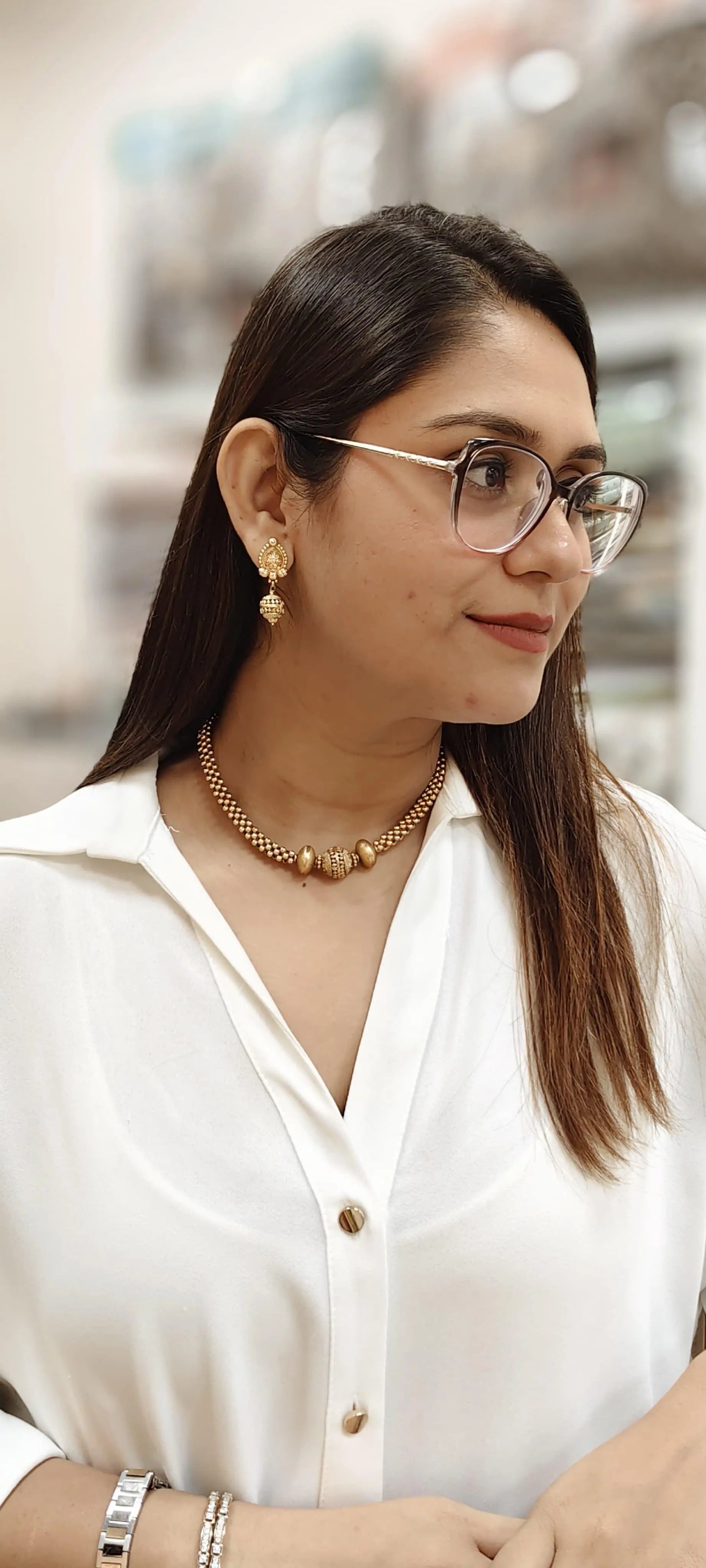 Gold Toned Kanthi Set Reyshaa