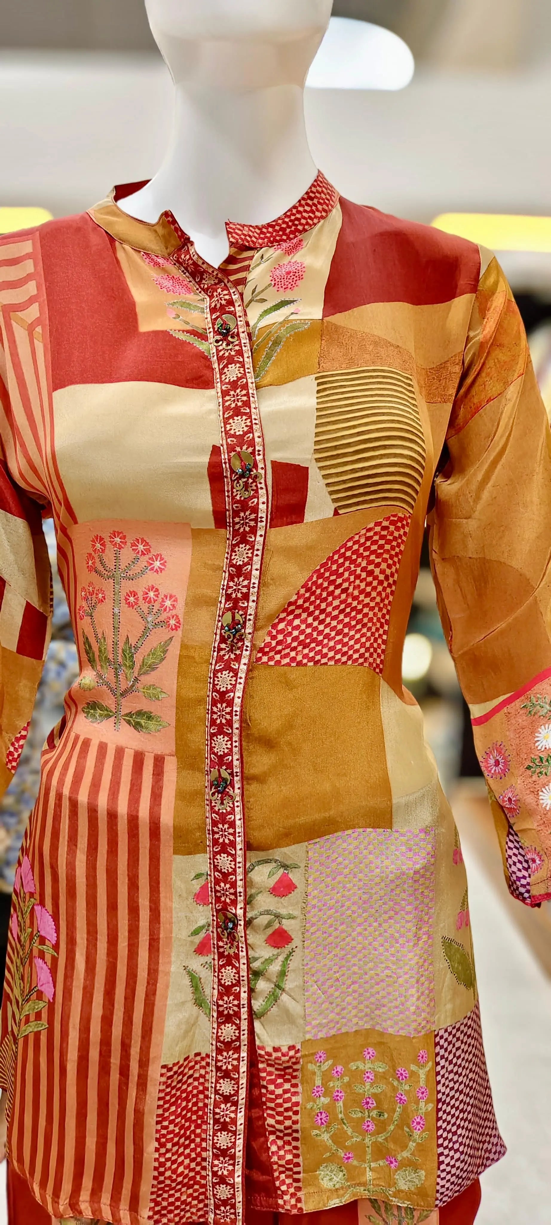 Butter Muslin Abstract Print Co-ord Set Reyshaa