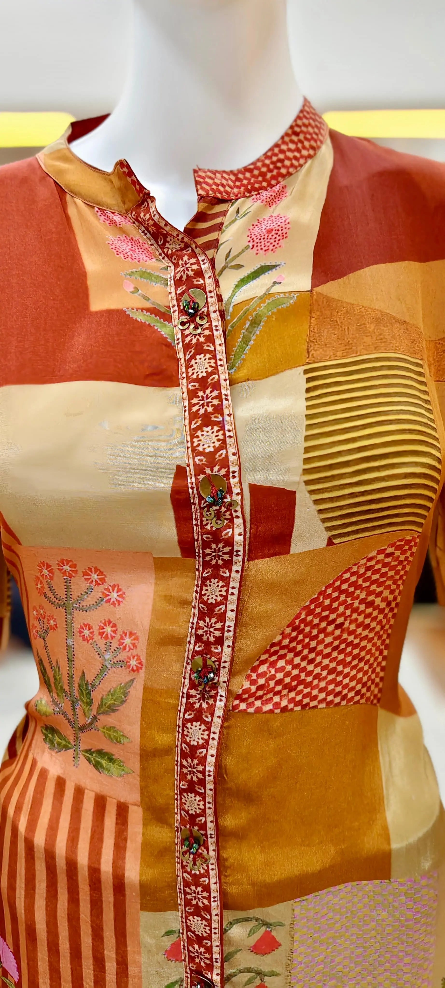 Butter Muslin Abstract Print Co-ord Set Reyshaa