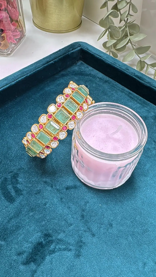 Exquisite Jadau Polki Kada Bangle Reyshaa
